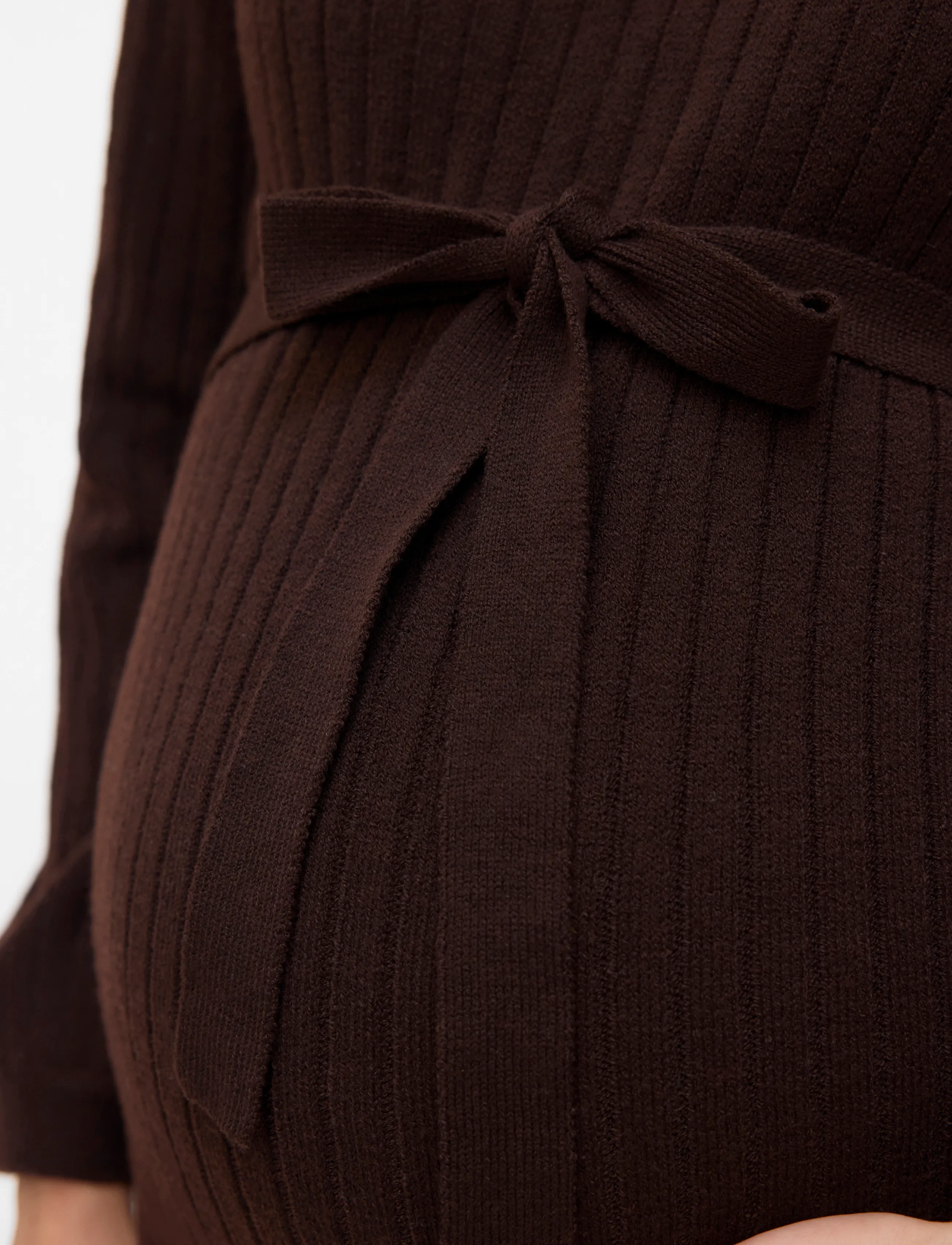 Mamalicious - MLRITA  L/S KNIT ABK DRESS - strickkleider - seal brown - 4
