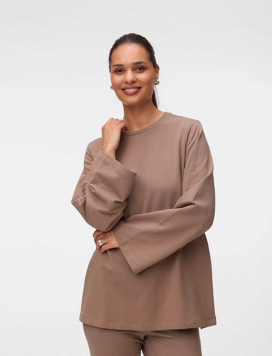 Mamalicious - MLSINE LS SWEAT TOP 2F - oberteile - fossil - 5