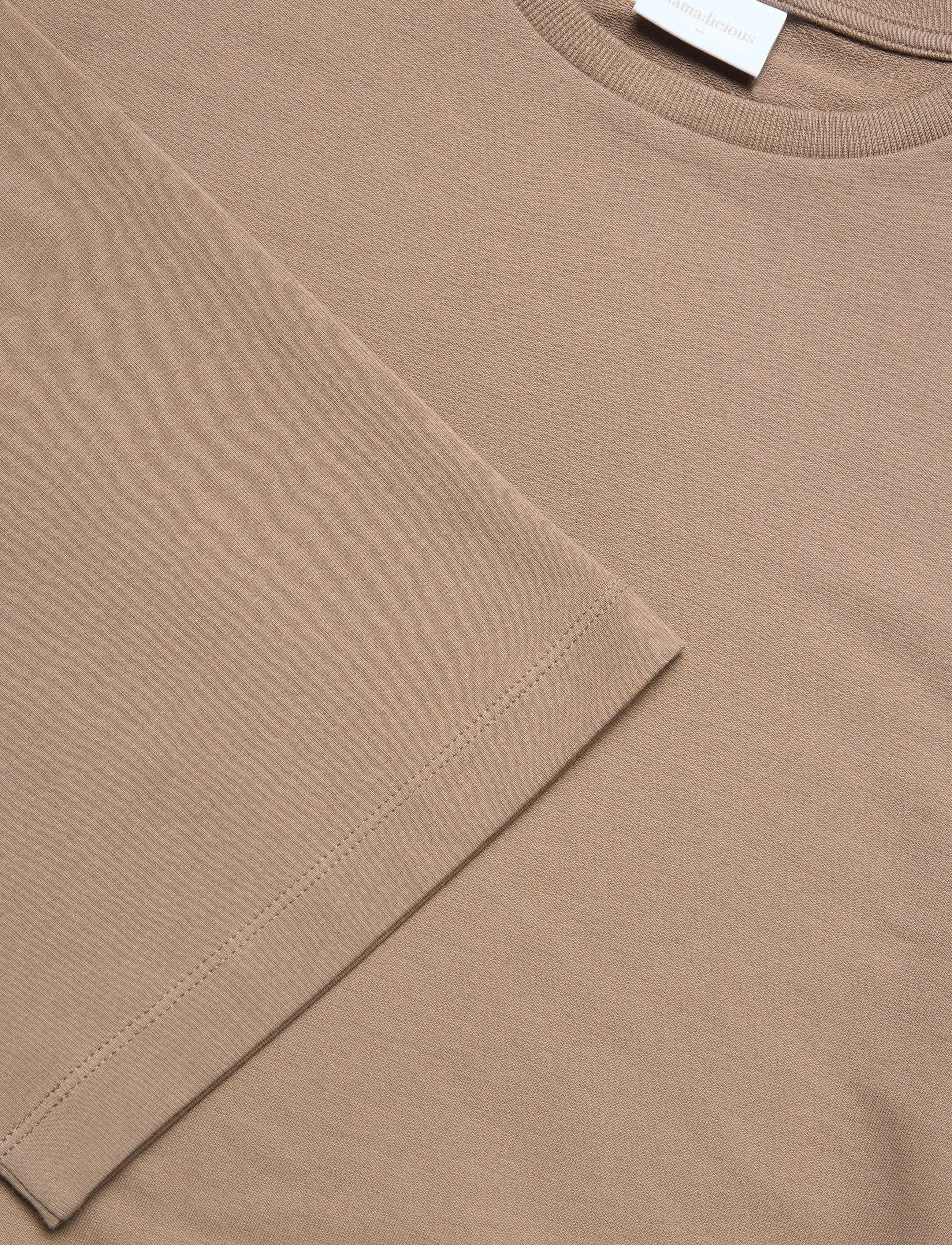 Mamalicious - MLSINE LS SWEAT TOP 2F - fossil - 2