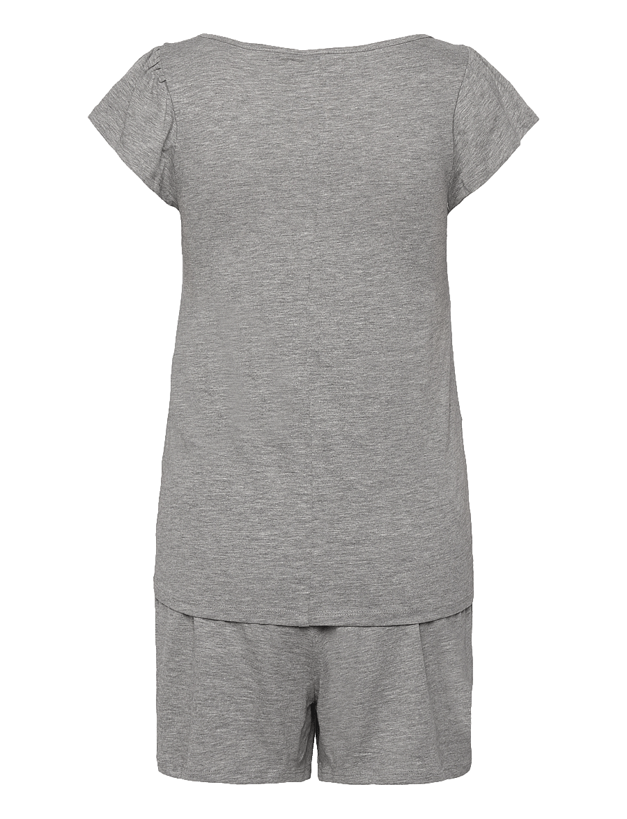 Mamalicious - MLMIRA LGM LIA CAP JRS PYJAMAS 2F NOOS - underkläder - light grey melange - 2