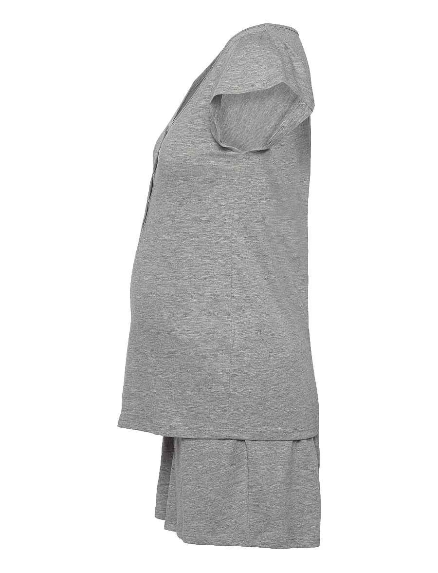 Mamalicious - MLMIRA LGM LIA CAP JRS PYJAMAS 2F NOOS - underkläder - light grey melange - 3