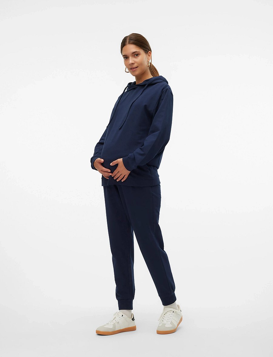 Mamalicious - MLMILLE L/S SWEAT HOOD NOOS - pulls à capuche - navy blazer - 3