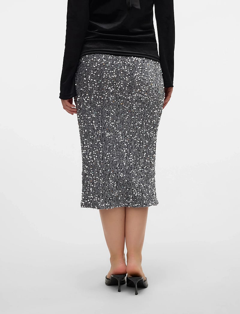Mamalicious - MLGLITTER JRS SKIRT HW - hosen - silver - 4