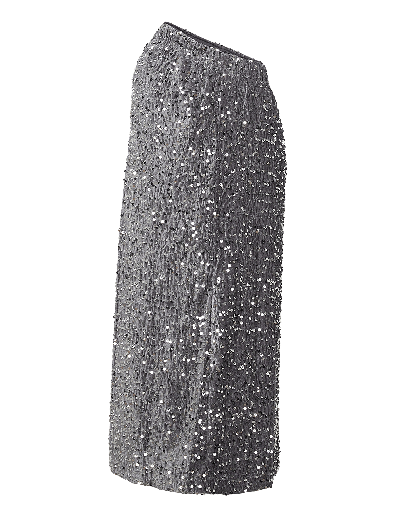 Mamalicious - MLGLITTER JRS SKIRT HW - hosen - silver - 3