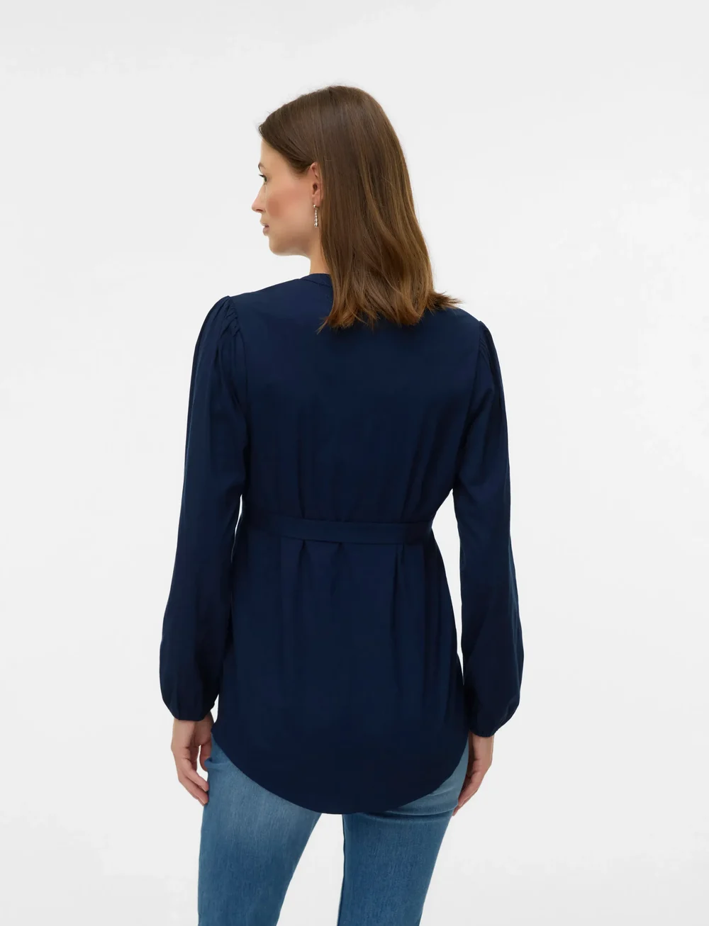 Mamalicious - MLELVA LIA L/S WO TOP 2F - långärmade blusar - navy blazer - 2