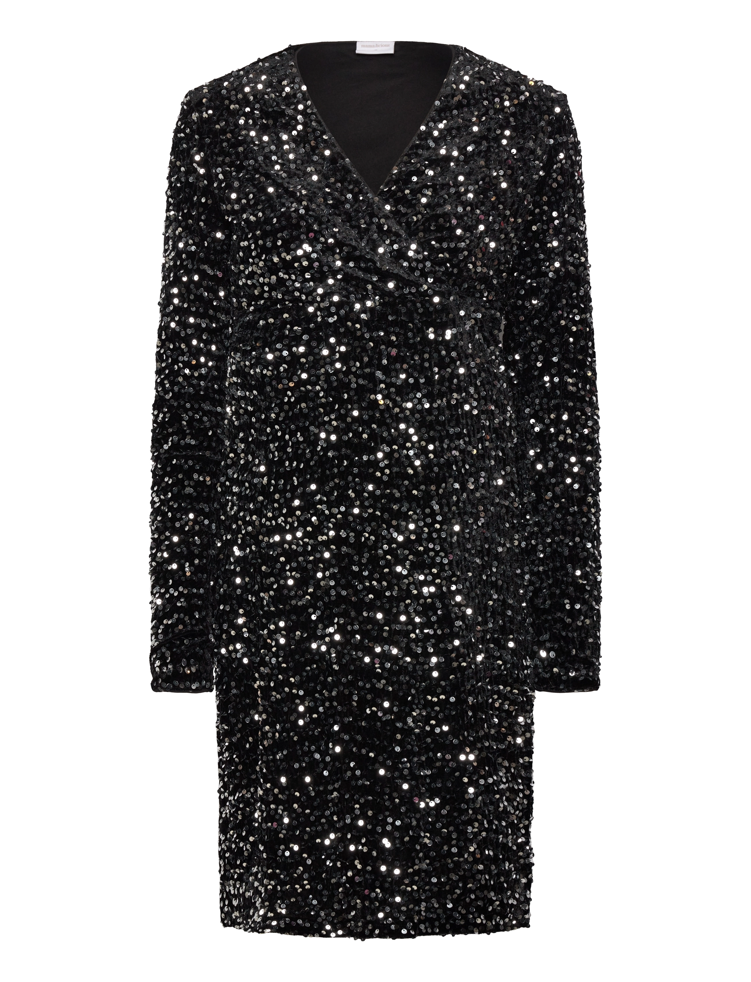 MAMALICIOUS Mlsassy Ls Jrs Abk Kleid Schwarz - M - Damen