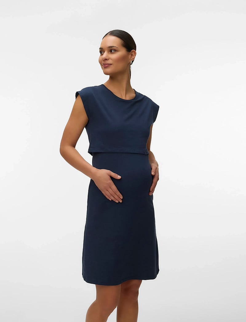 Mamalicious - MLSKYE JUNE CS JRS ABK DRESS 2F - t-shirtklänningar - parisian night - 0