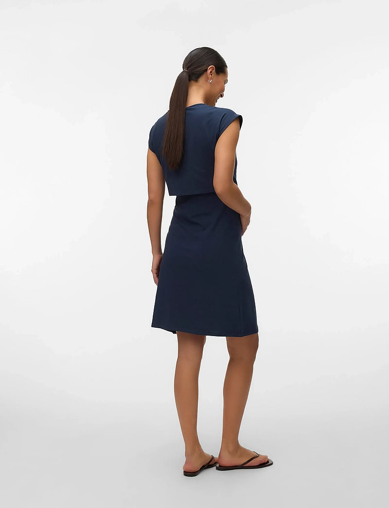 Mamalicious - MLSKYE JUNE CS JRS ABK DRESS 2F - t-shirtklänningar - parisian night - 4