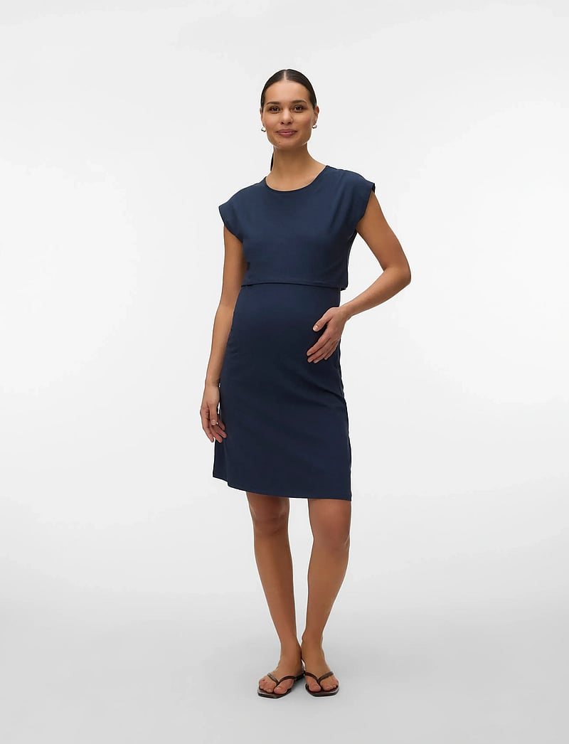 Mamalicious - MLSKYE JUNE CS JRS ABK DRESS 2F - t-shirtklänningar - parisian night - 5