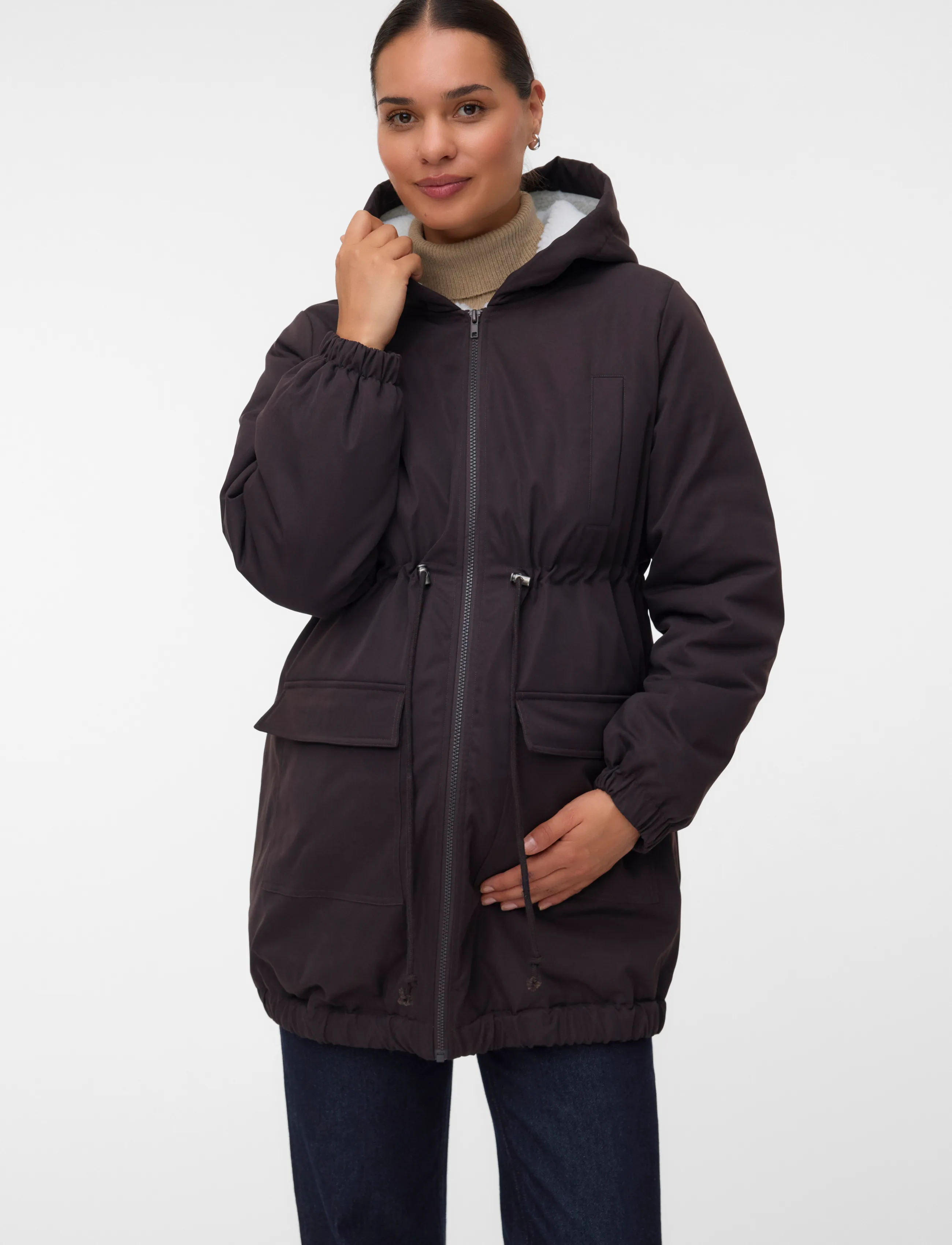 Mamalicious - MLLISE BW 3IN1 JACKET NOOS - talvejoped - chocolate torte - 0