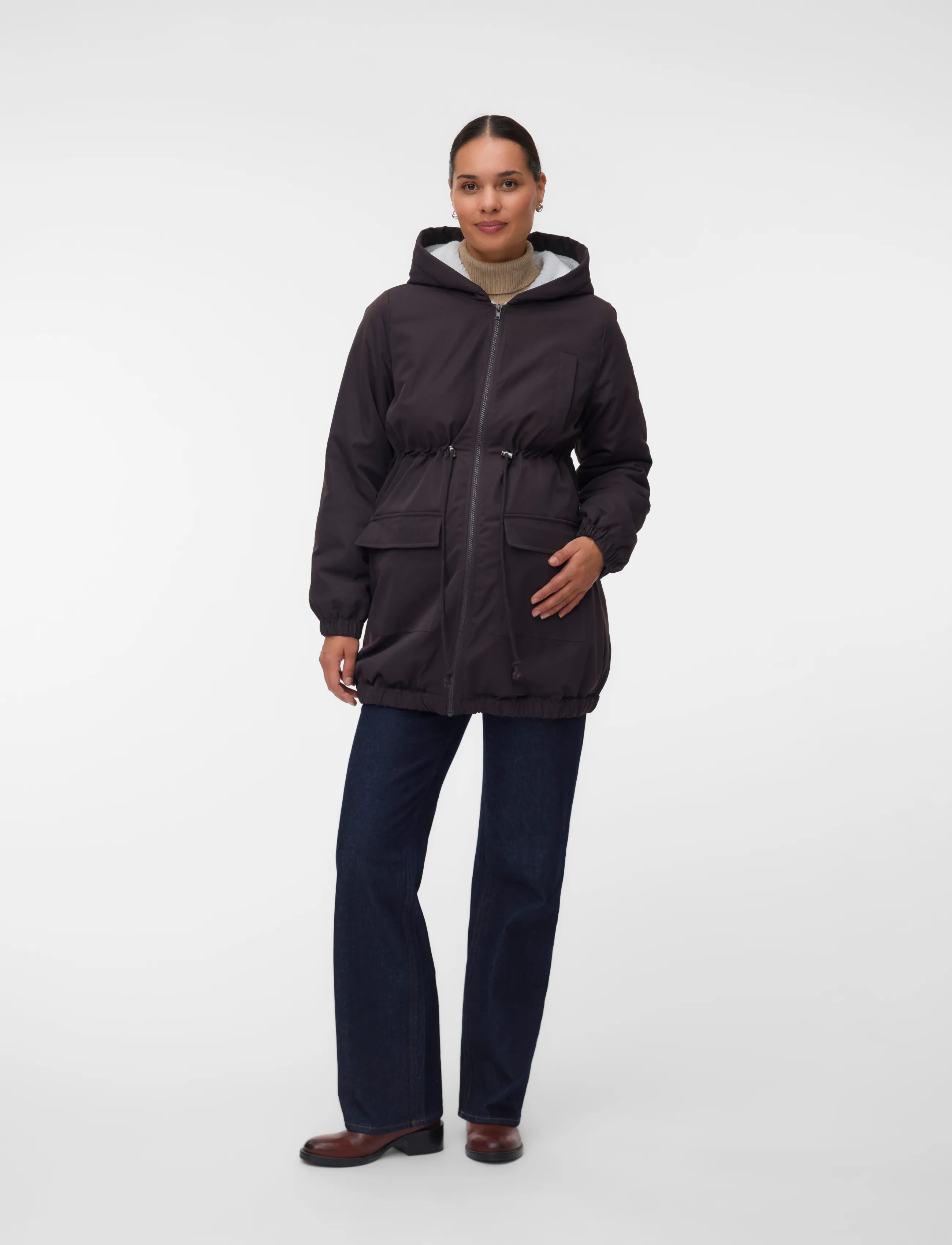 Mamalicious - MLLISE BW 3IN1 JACKET NOOS - talvejoped - chocolate torte - 3