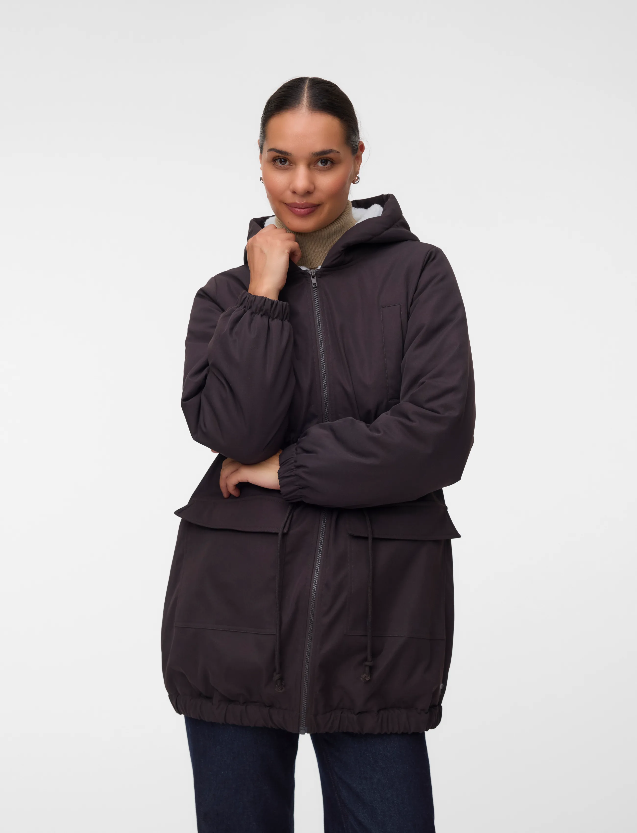 Mamalicious - MLLISE BW 3IN1 JACKET NOOS - talvejoped - chocolate torte - 4