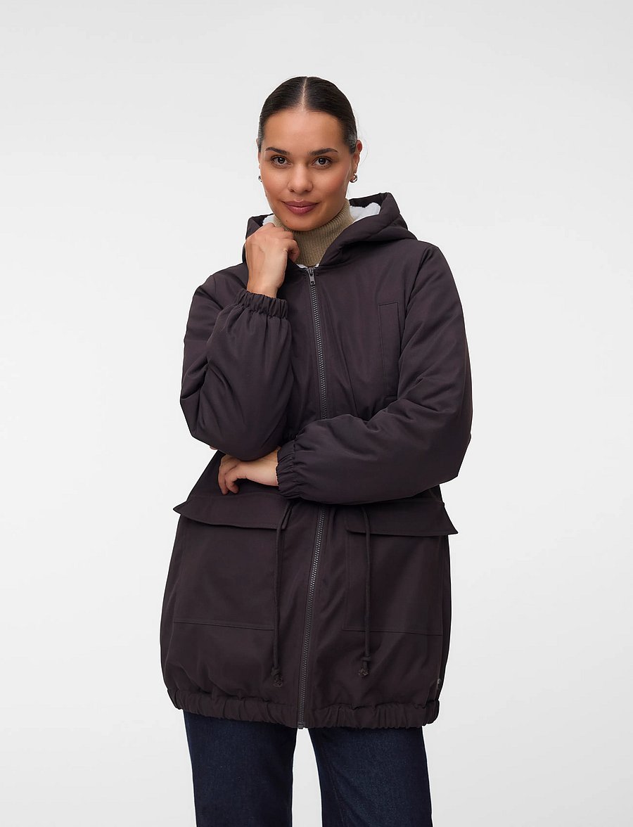 Mamalicious - MLLISE BW 3IN1 JACKET NOOS - talvejoped - chocolate torte - 4