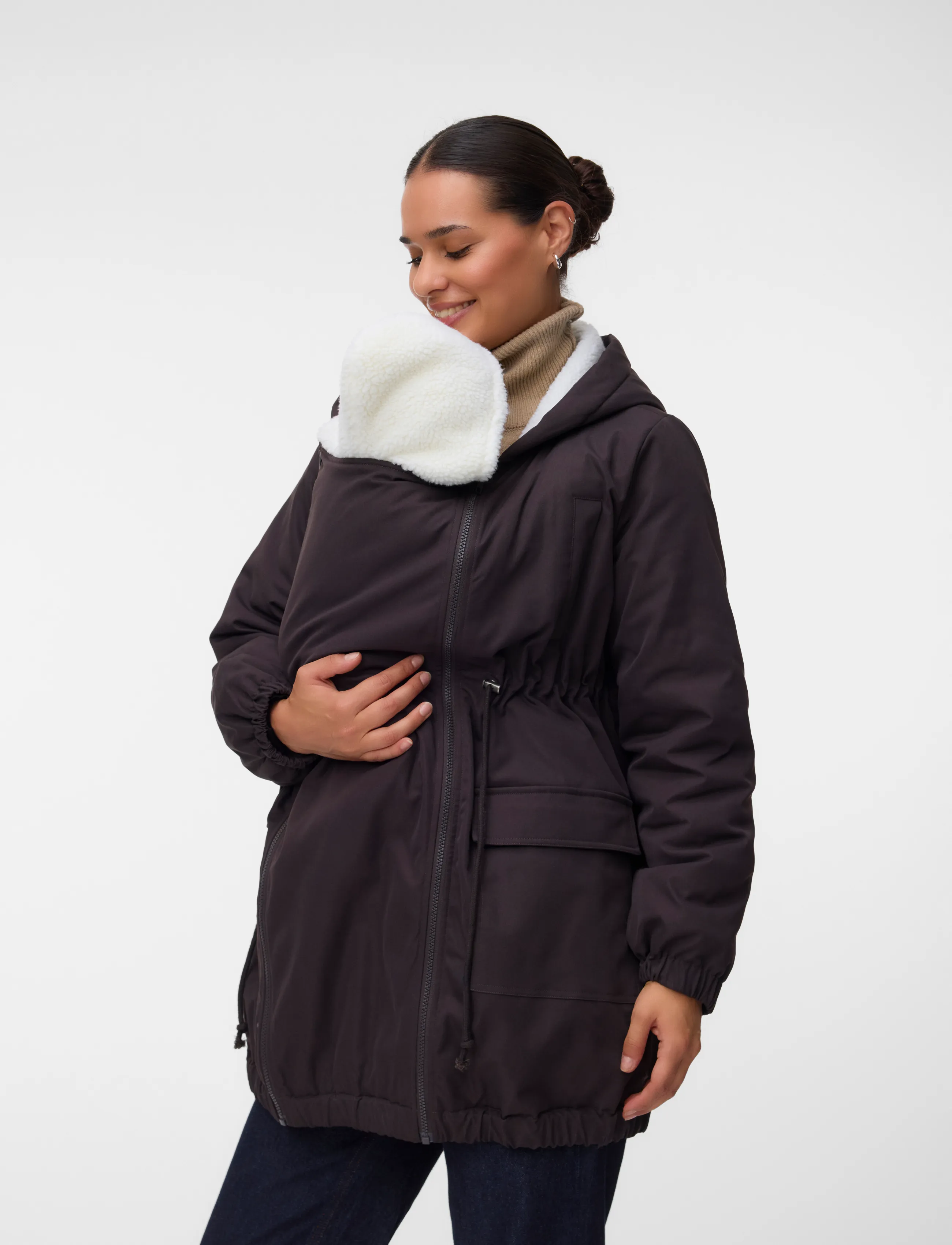 Mamalicious - MLLISE BW 3IN1 JACKET NOOS - talvejoped - chocolate torte - 5