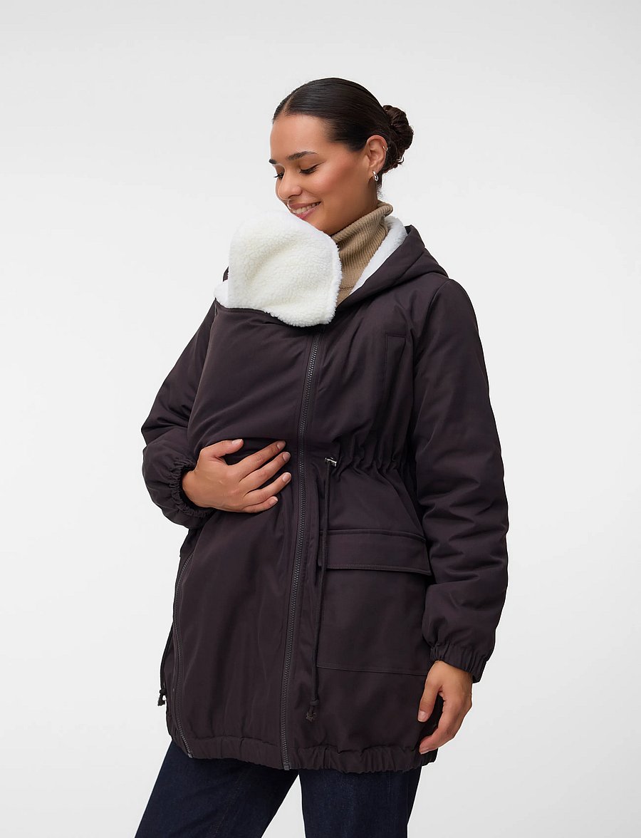 Mamalicious - MLLISE BW 3IN1 JACKET NOOS - talvejoped - chocolate torte - 5