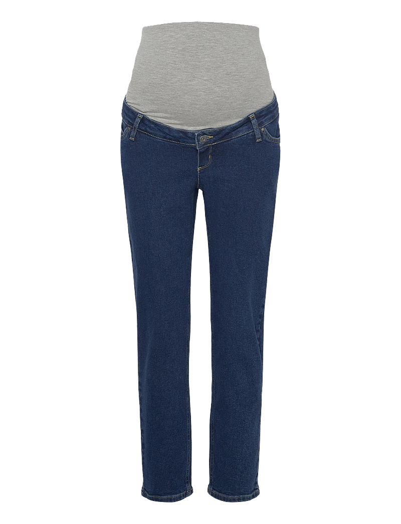 Mamalicious - MLOLIVIA DB REGULAR ANKLE JEANS - nederdelar - dark blue denim - 1