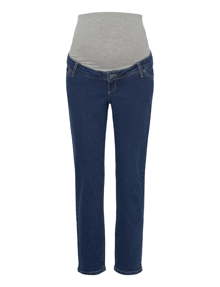 Mamalicious - MLOLIVIA DB REGULAR ANKLE JEANS - hosen - dark blue denim - 1