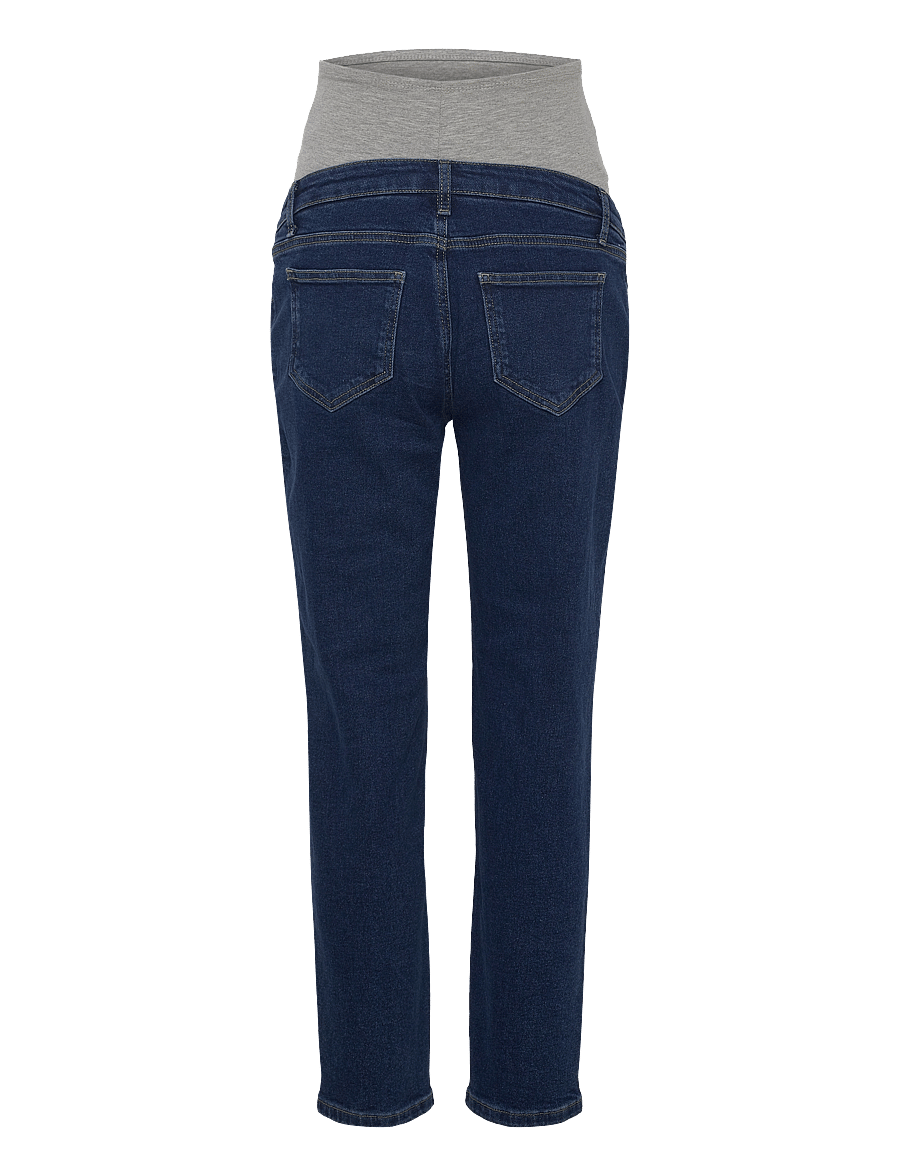Mamalicious - MLOLIVIA DB REGULAR ANKLE JEANS - hosen - dark blue denim - 2