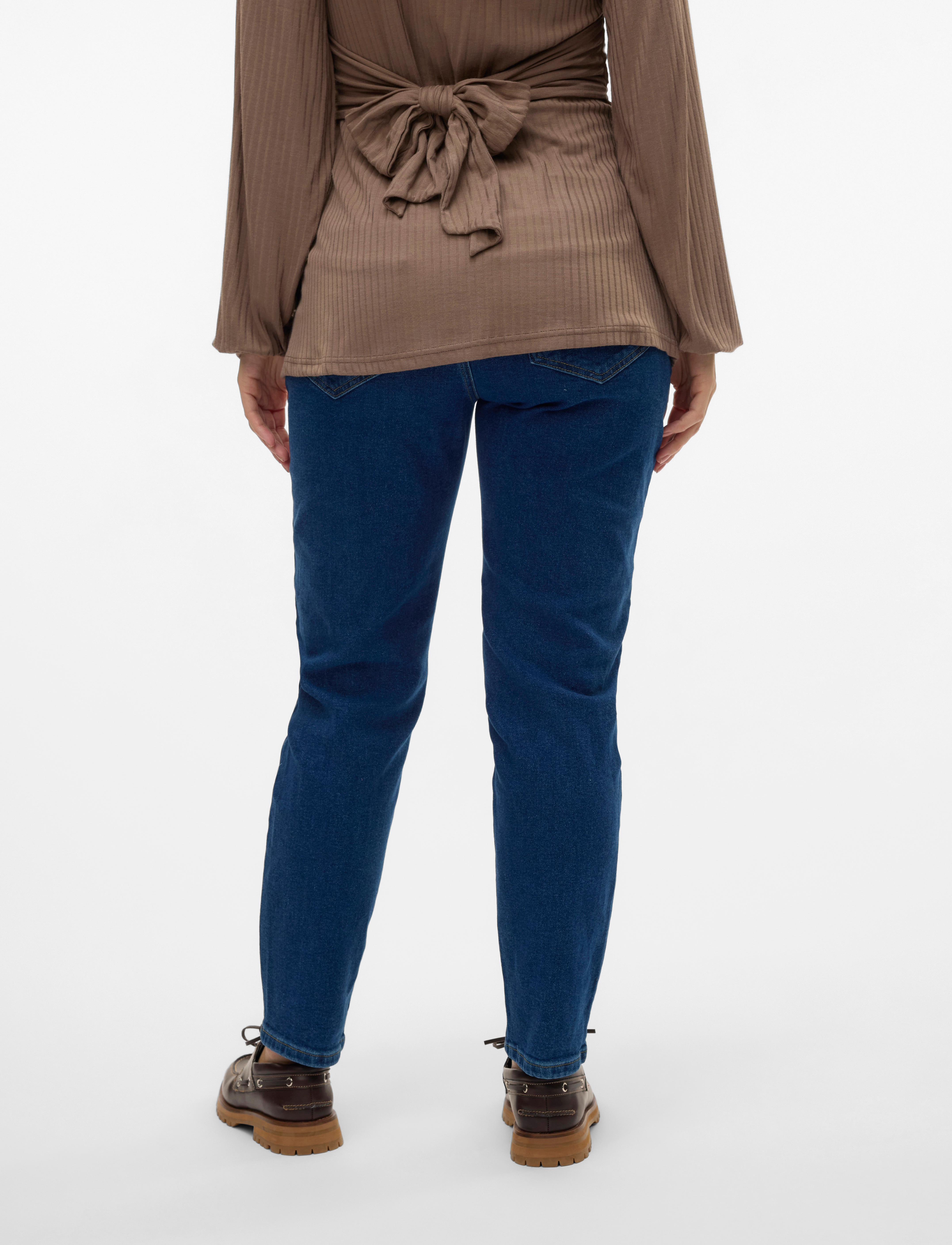 Mamalicious - MLOLIVIA DB REGULAR ANKLE JEANS - straight jeans - dark blue denim - 4