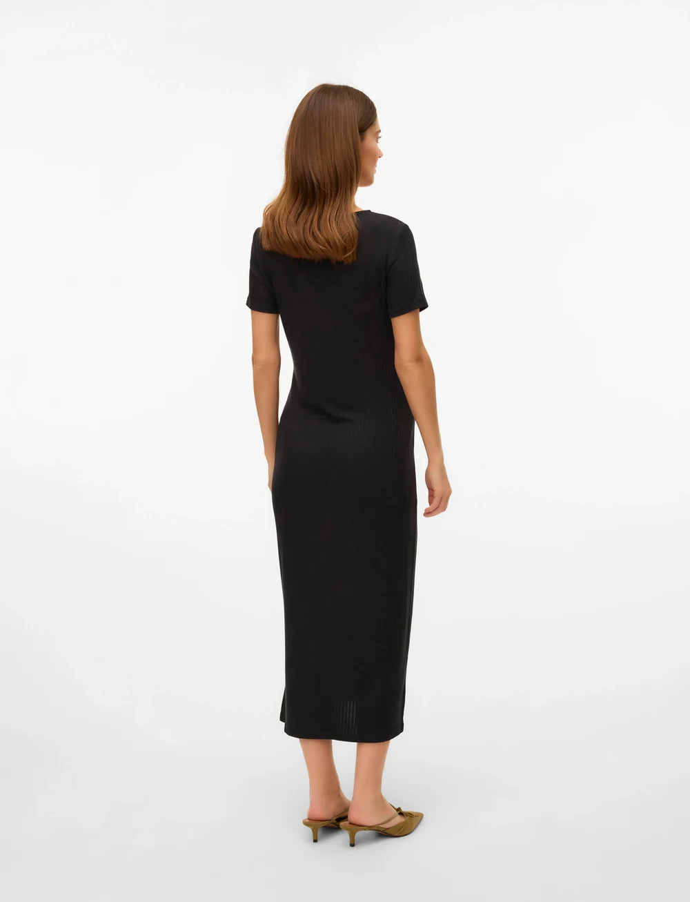 Mamalicious - MLTRINITY TESS SS JRS MIDI DRESS 2F NOOS - midi kjoler - black - 2