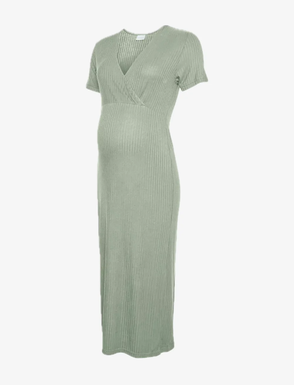 Mamalicious - MLTRINITY TESS SS JRS MIDI DRESS 2F NOOS - midikleider - desert sage - 1