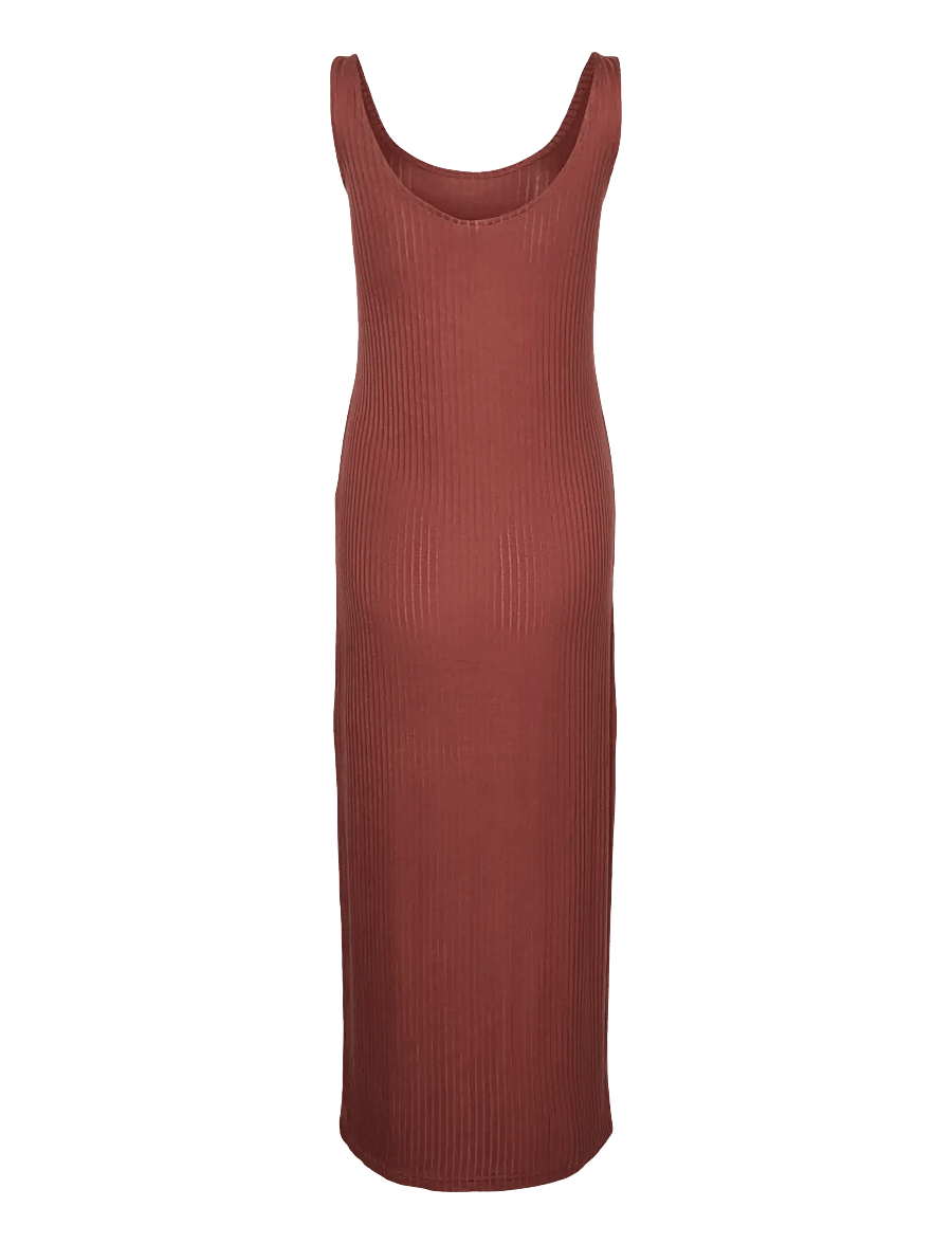 Mamalicious - MLTRINITY SL JRS AL TANK DRESS - stramme kjoler - mahogany - 1