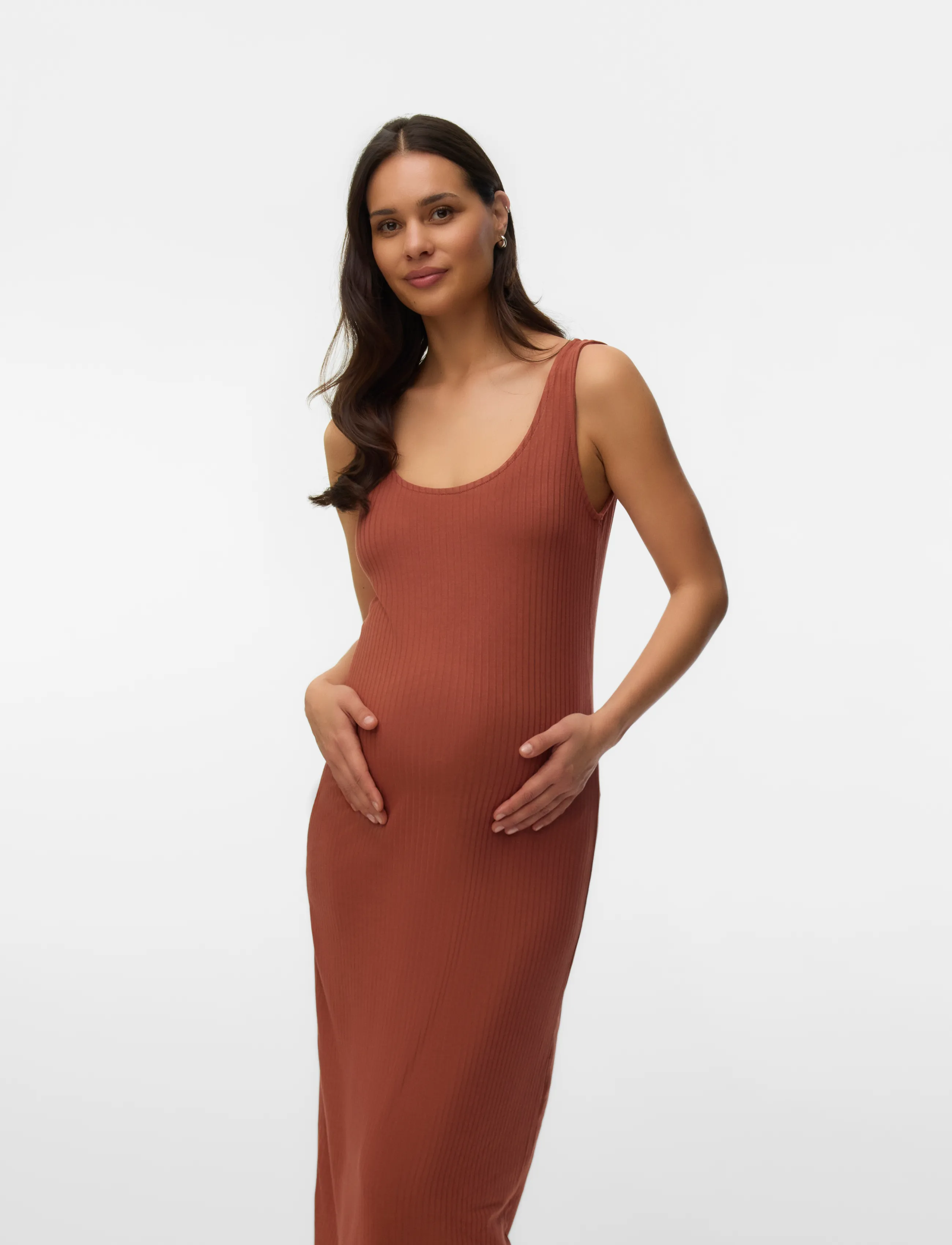 Mamalicious Mltrinity Sl Jrs Al Tank Dress, XXL, Dresses, Braun - Knee-length & Midi, Frauen