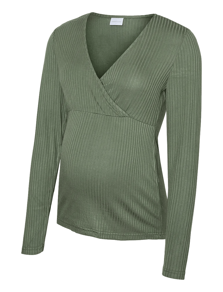 Mamalicious - MLTRINITY TESS LS JRS TOP 2F - agave green - 1