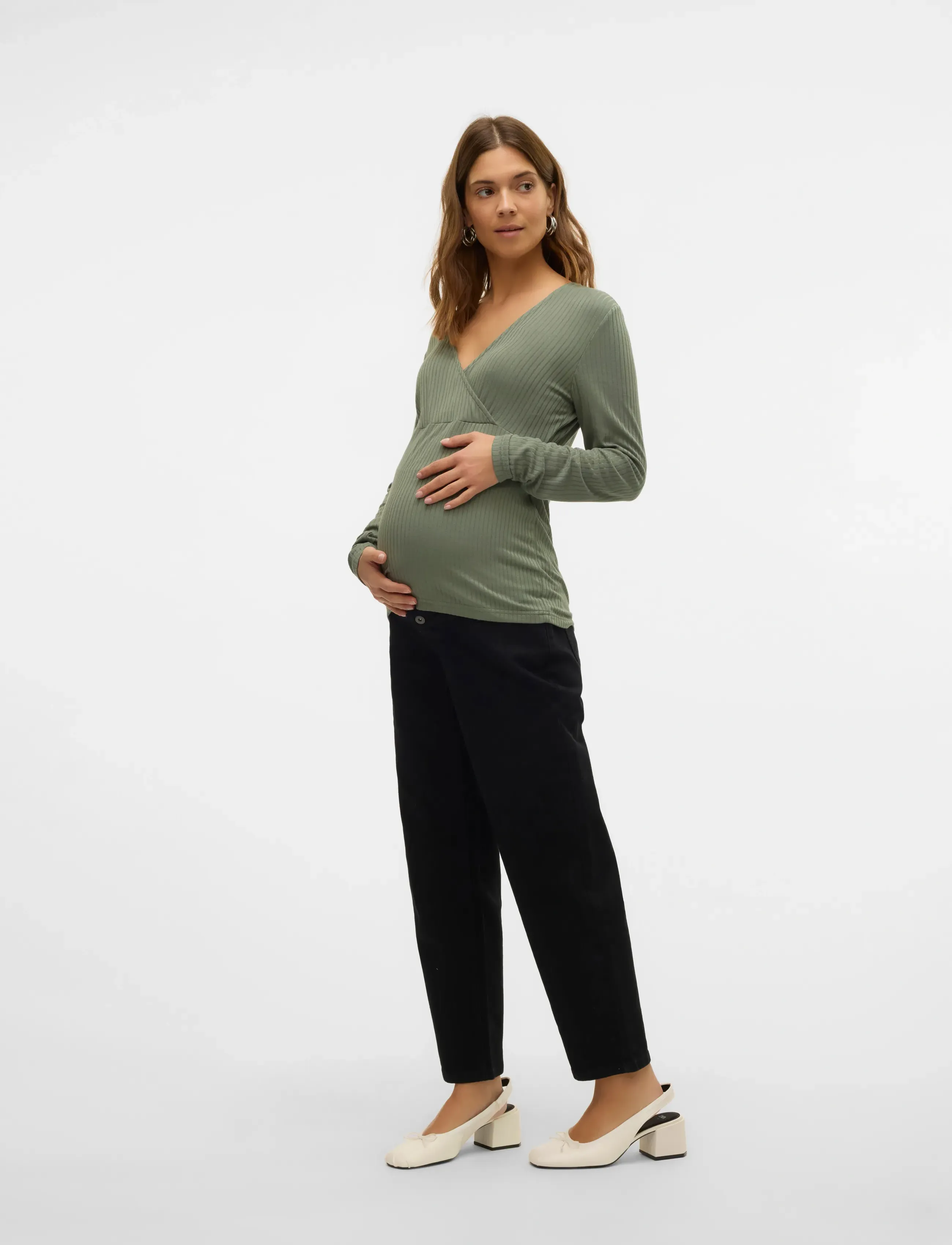 Mamalicious - MLTRINITY TESS LS JRS TOP 2F - agave green - 3