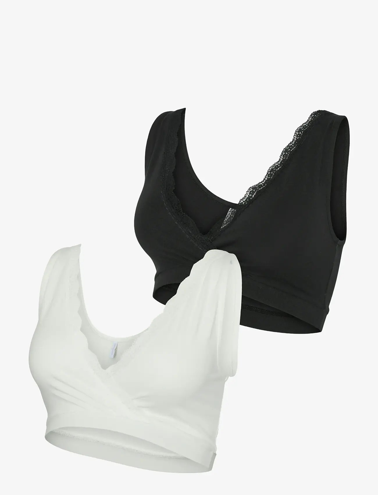 Mamalicious - MLHELENA CROSSY LACE BRA 2F 2-P NOOS - lingerie - snow white - 1