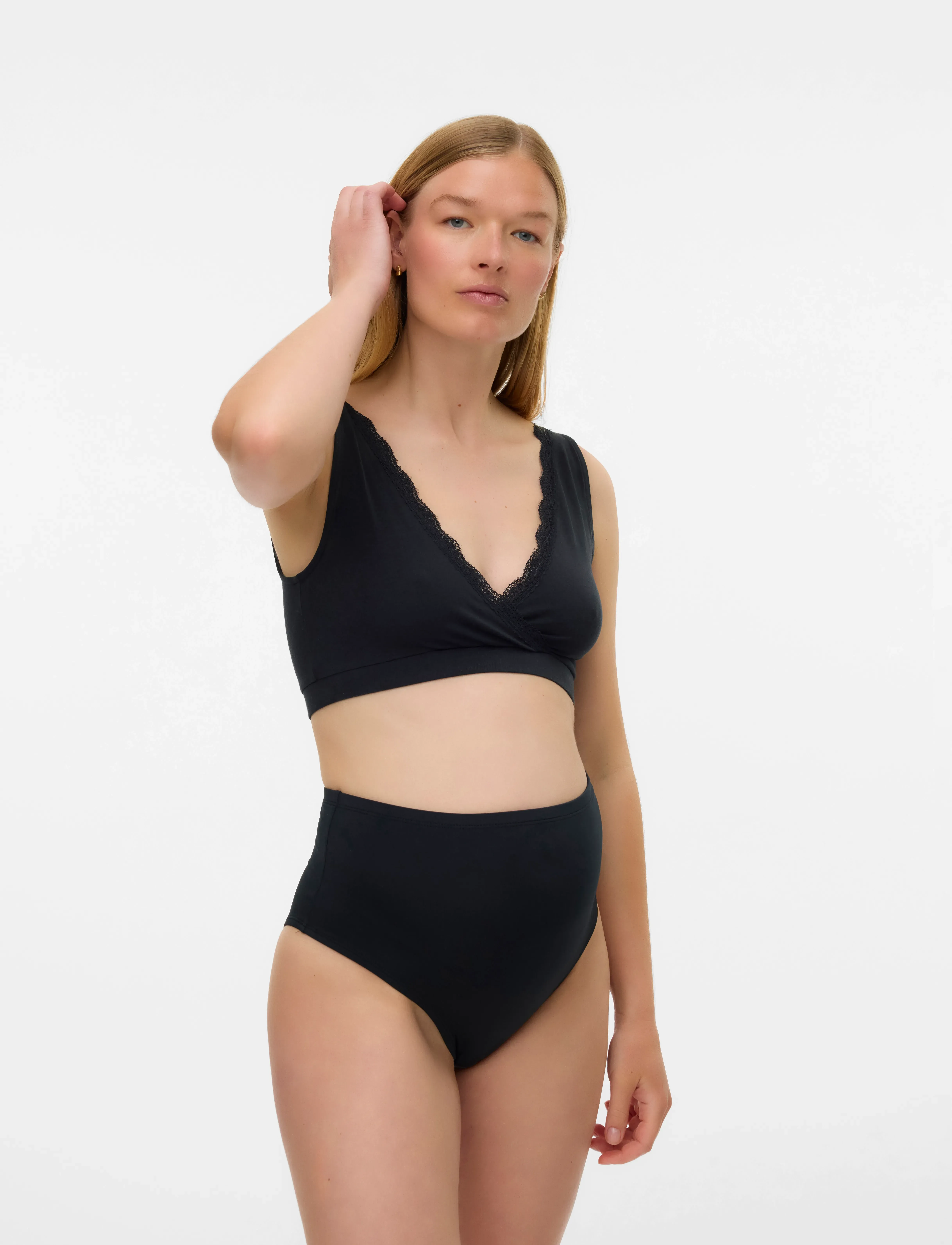 Mamalicious mlhelena Crossy Lace Bra 2F 2-P Noos, XS, White, Bh'Er Og Toppe > Barsels-Bh'Er, Dame