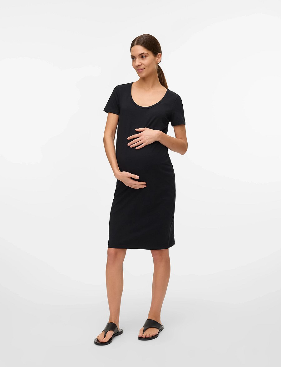 Mamalicious - MLKERRIE SS JRS ABK DRESS NOOS - umstandsmode - black - 0