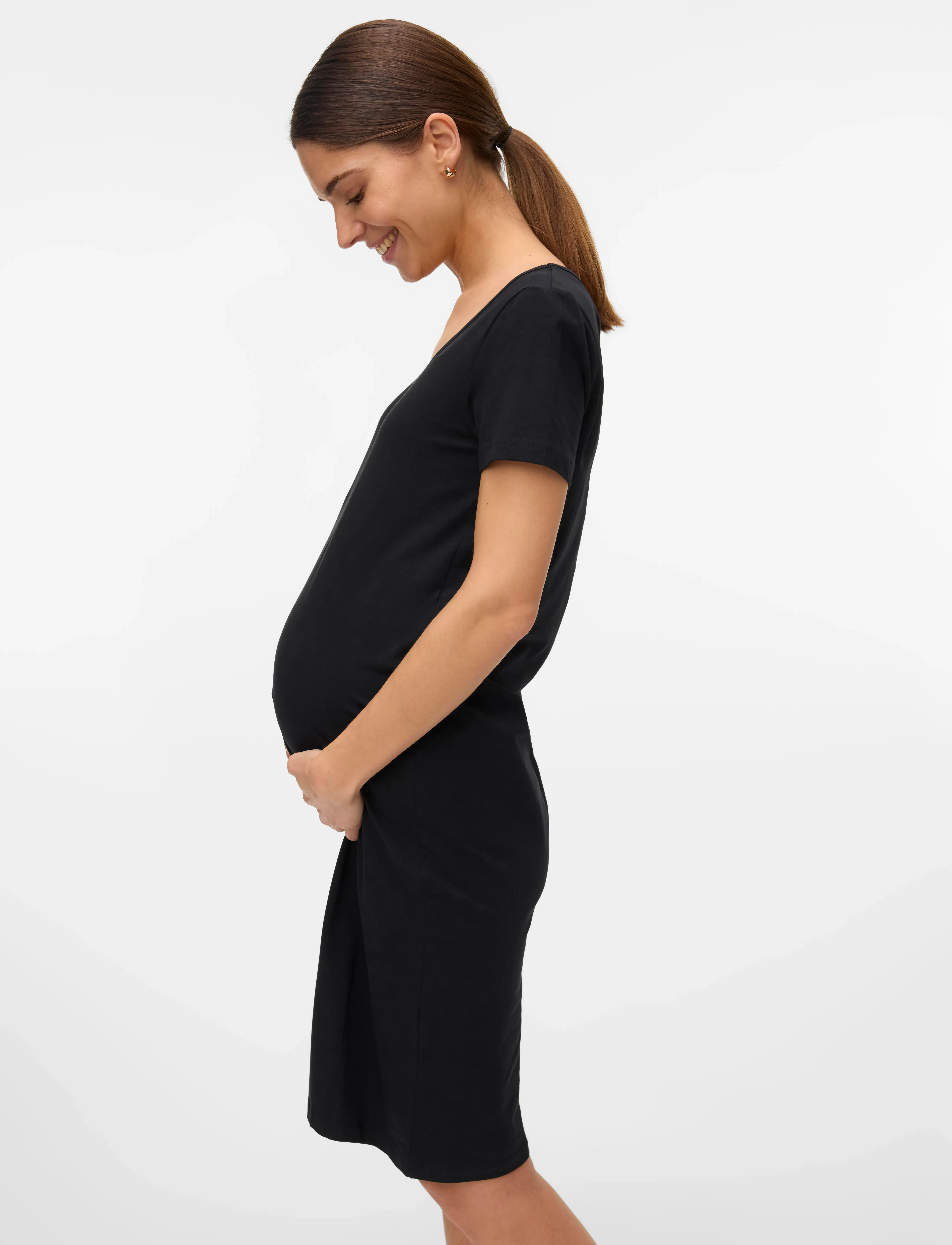 Mamalicious - MLKERRIE SS JRS ABK DRESS NOOS - klänningar - black - 3