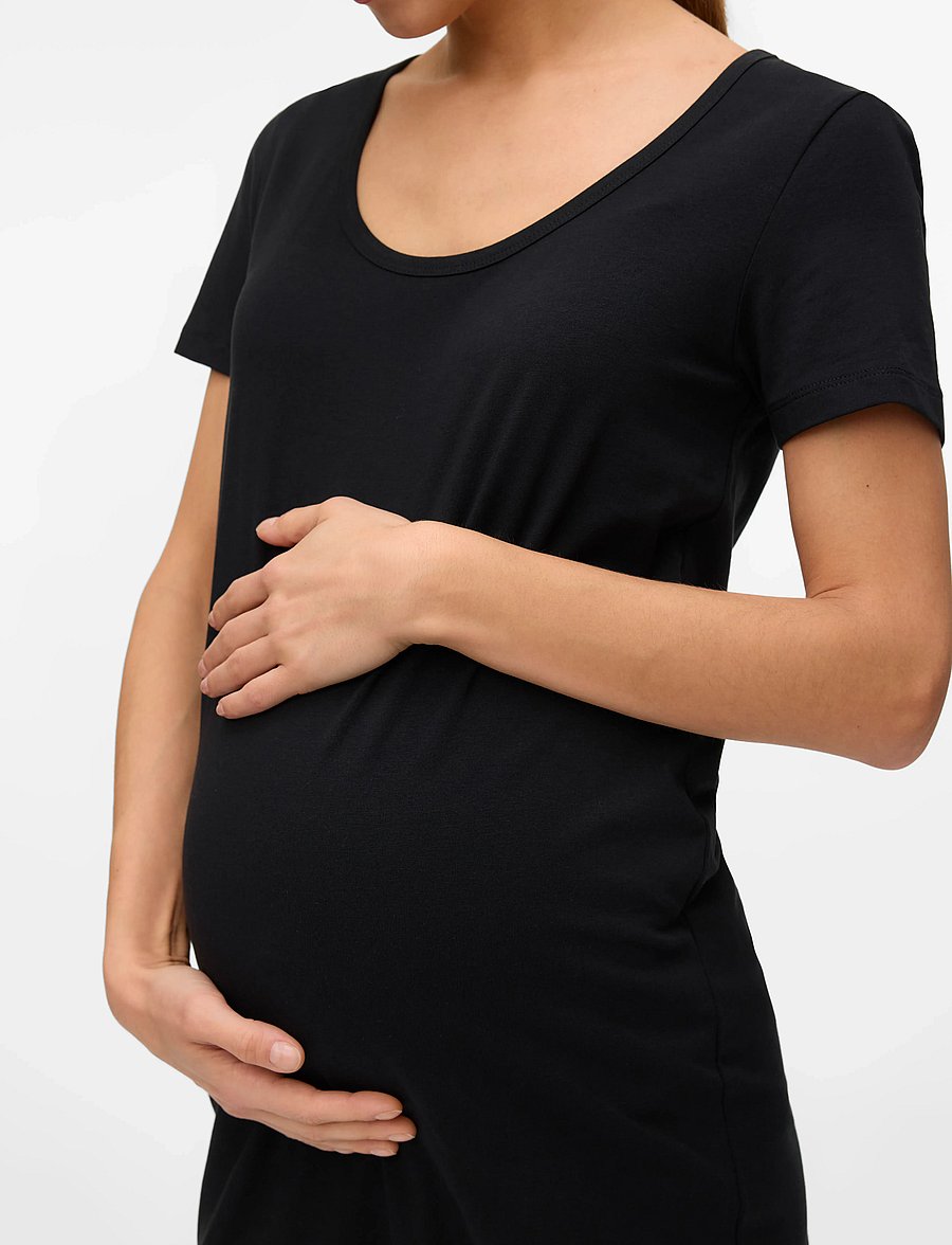 Mamalicious - MLKERRIE SS JRS ABK DRESS NOOS - umstandsmode - black - 4