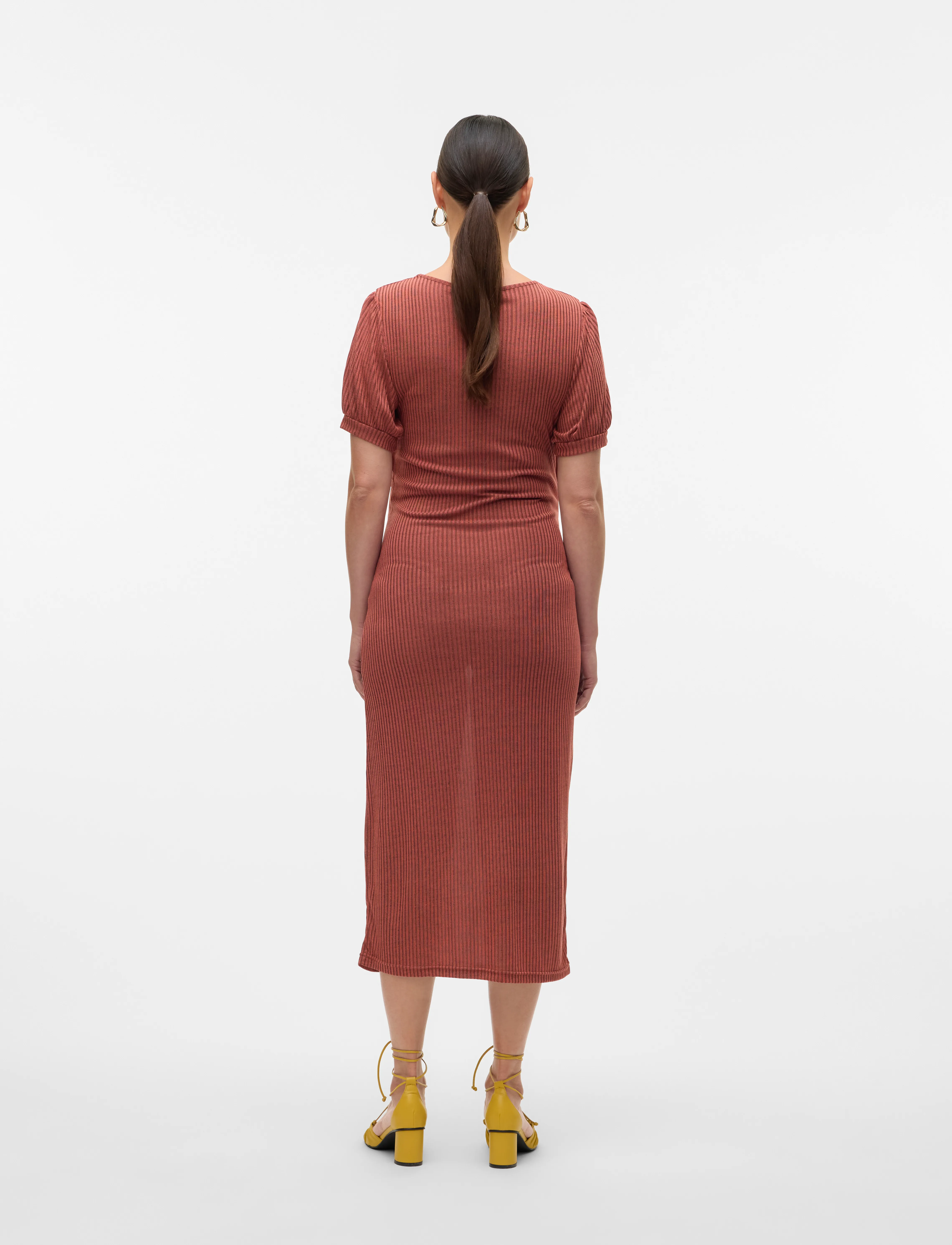 Mamalicious - MLANLI JUNE 24 JRS MIDI DRESS 2F - canyon clay - 1