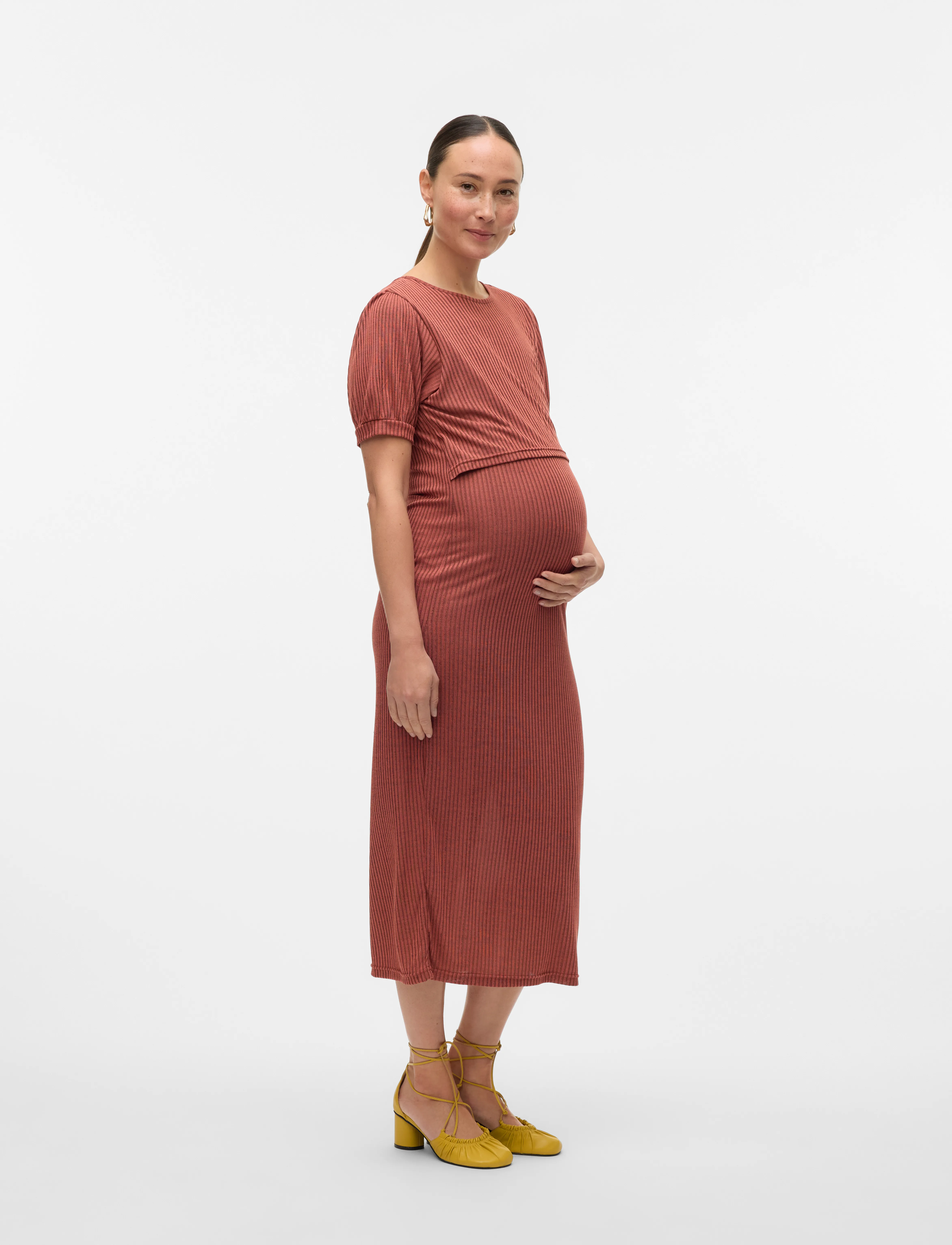 Mamalicious - MLANLI JUNE 24 JRS MIDI DRESS 2F - canyon clay - 2