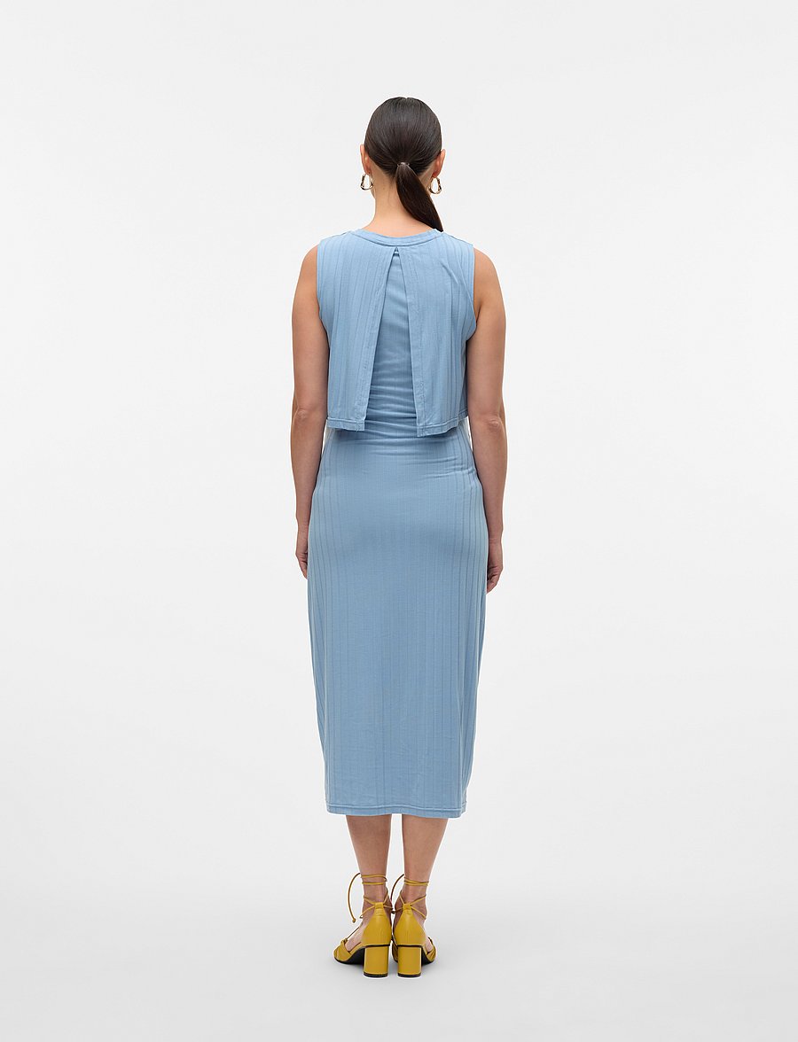 Mamalicious - MLLUCY JUNE SL JRS MIDI DRESS 2F - midikleidid - soft chambray - 3
