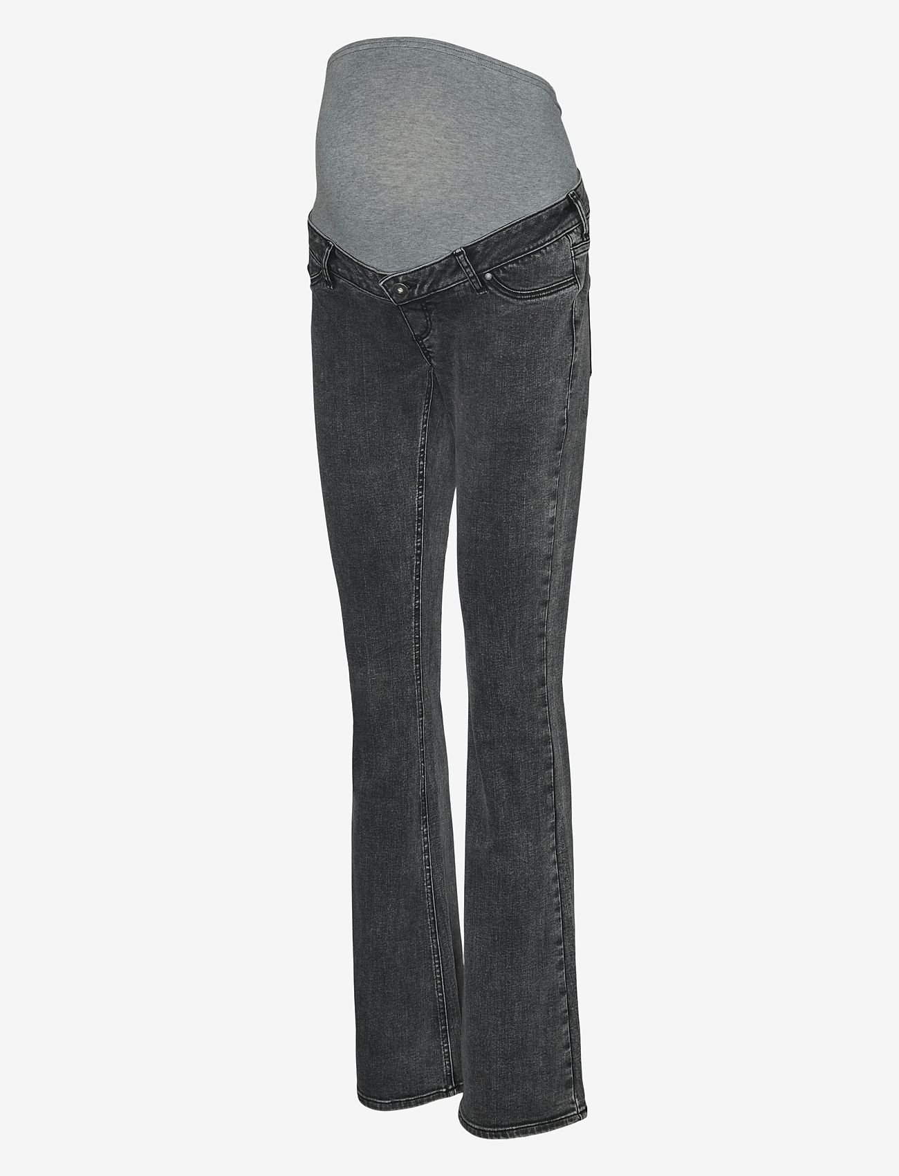 Mamalicious - MLOSAKA  FLARED JEANS - bukser - black - 1