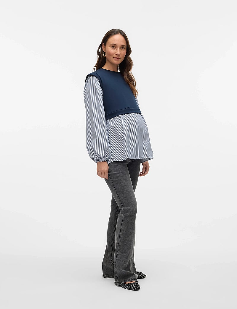 Mamalicious - MLOSAKA FLARED JEANS - schlaghose - black - 4