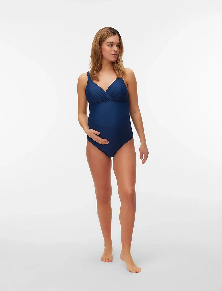 Mamalicious - MLKATHY TESS PADDED SWIMSUIT 2F - badeanzüge - pageant blue - 4
