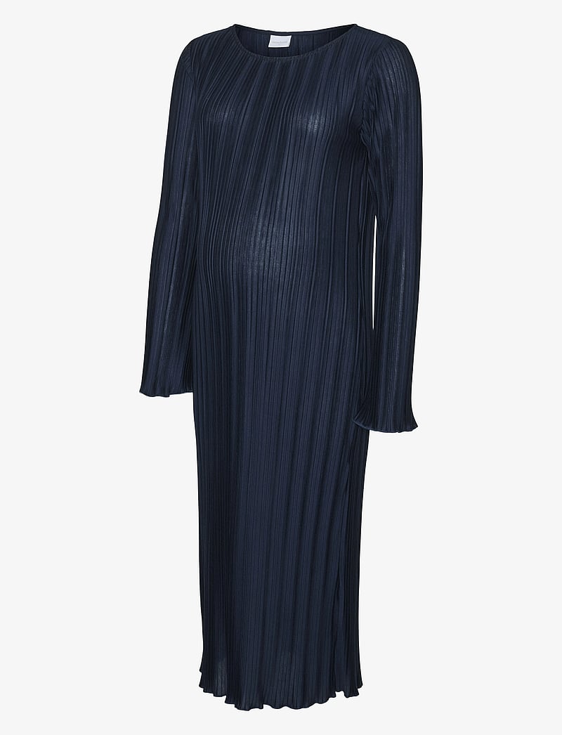 Mamalicious - MLCALVIA LS PLISSE MIDI DRESS - navy blazer - 1