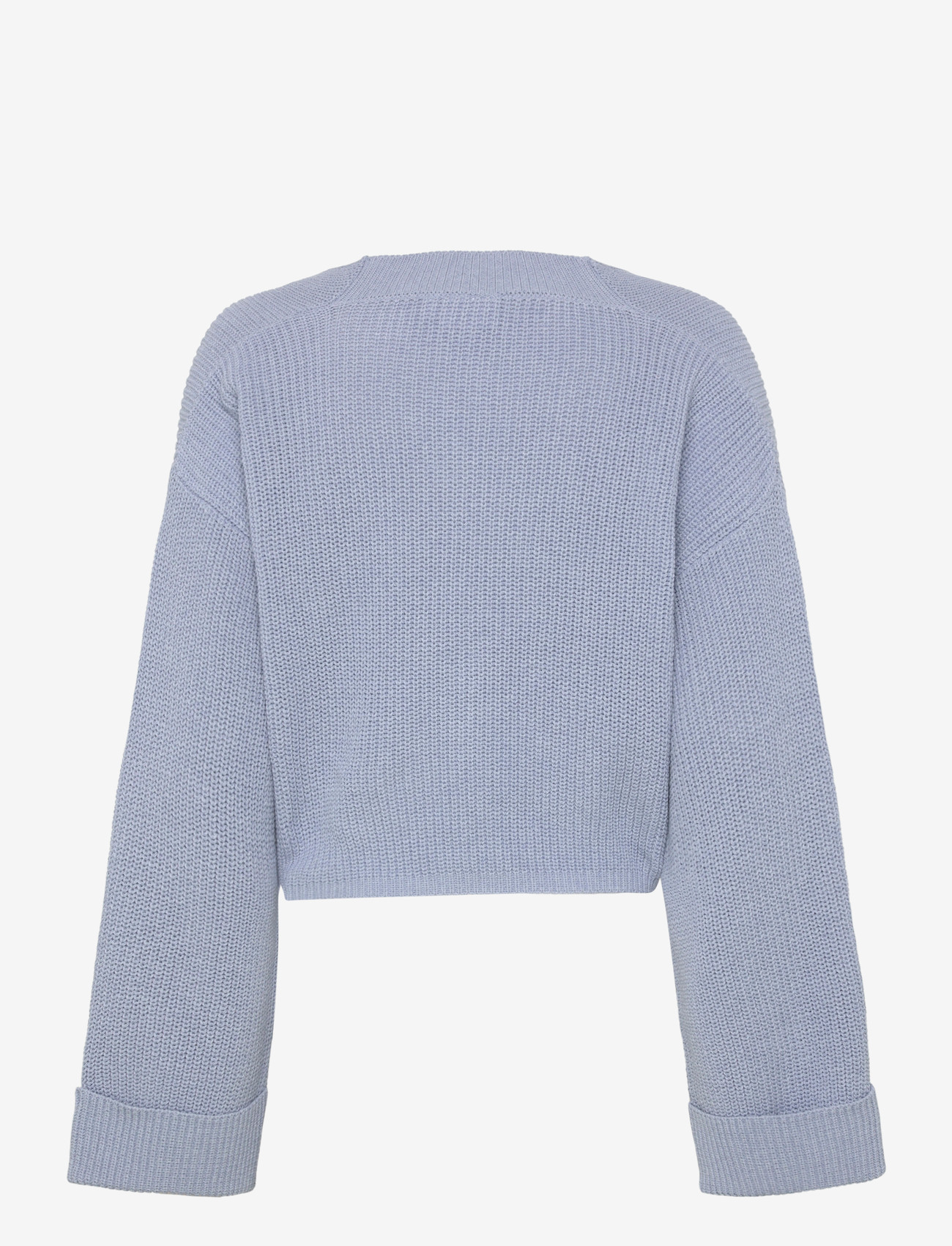 Mamalicious - MLSVALA COT L/S CROP KNIT TOP - oberteile - brunnera blue - 1