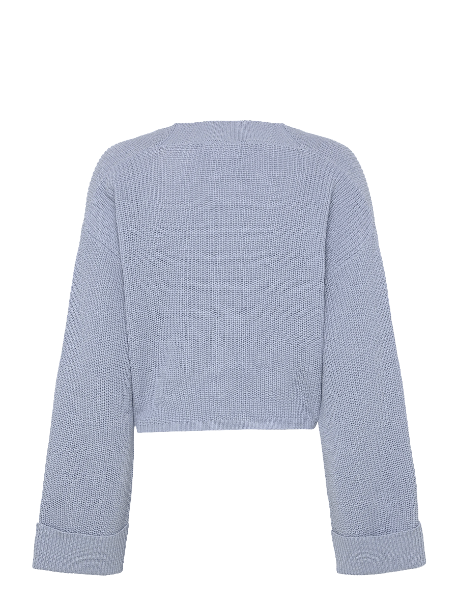 Mamalicious - MLSVALA COT L/S CROP KNIT TOP - Överdelar - brunnera blue - 2