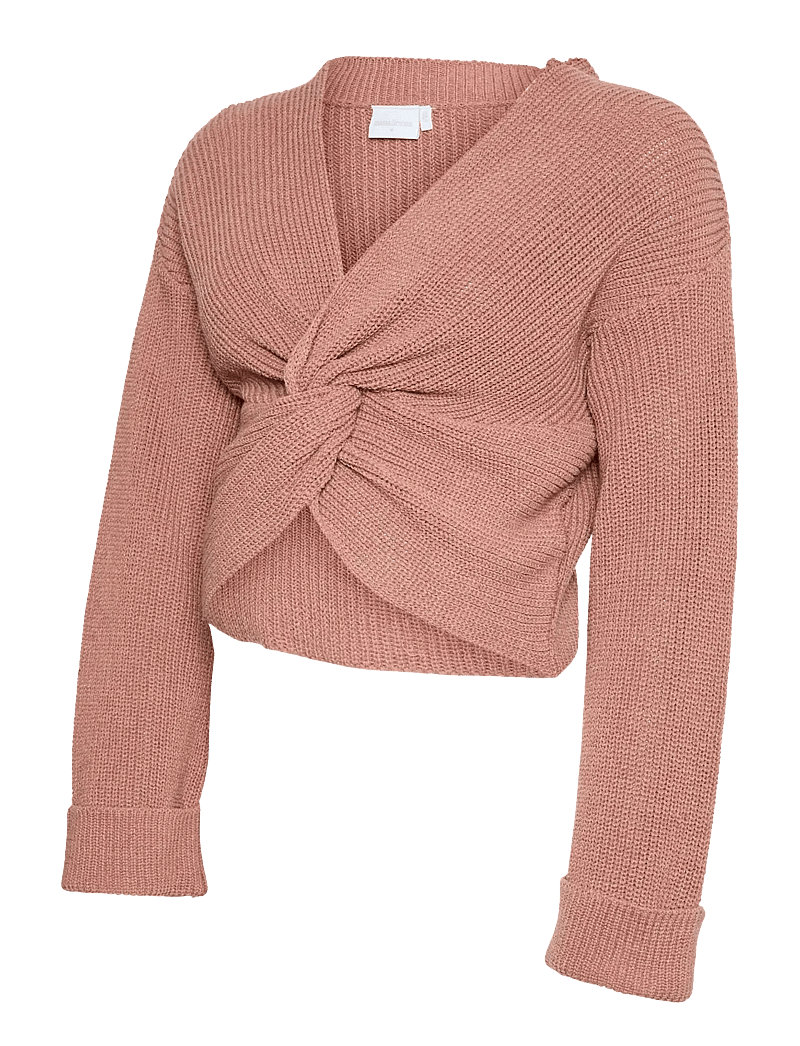 Mamalicious - MLSVALA COT L/S CROP KNIT TOP - overdele - nostalgia rose - 1