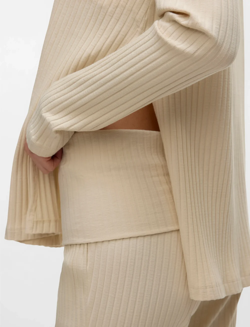 Mamalicious - MLBEYSA FLARED JRS PANTS 2F - bas - birch - 3