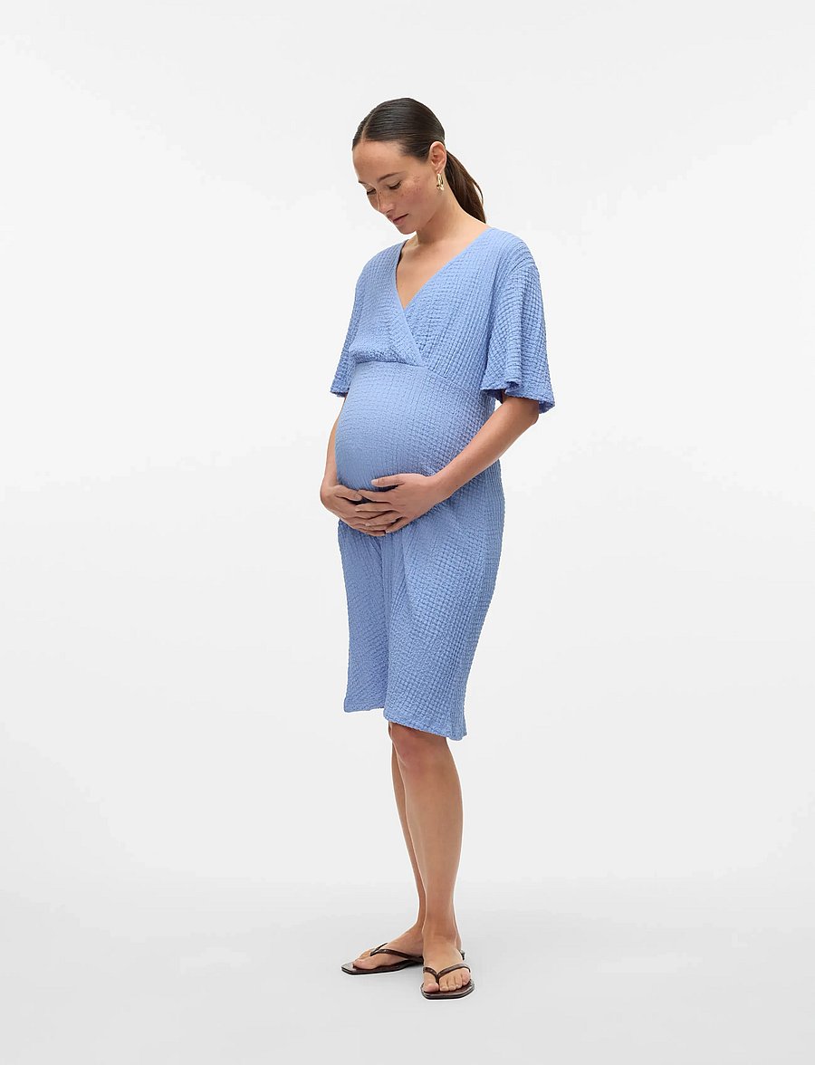 Mamalicious - MLNOVA TESS 24 JRS ABK DRESS 2F - midiklänningar - bel air blue - 3