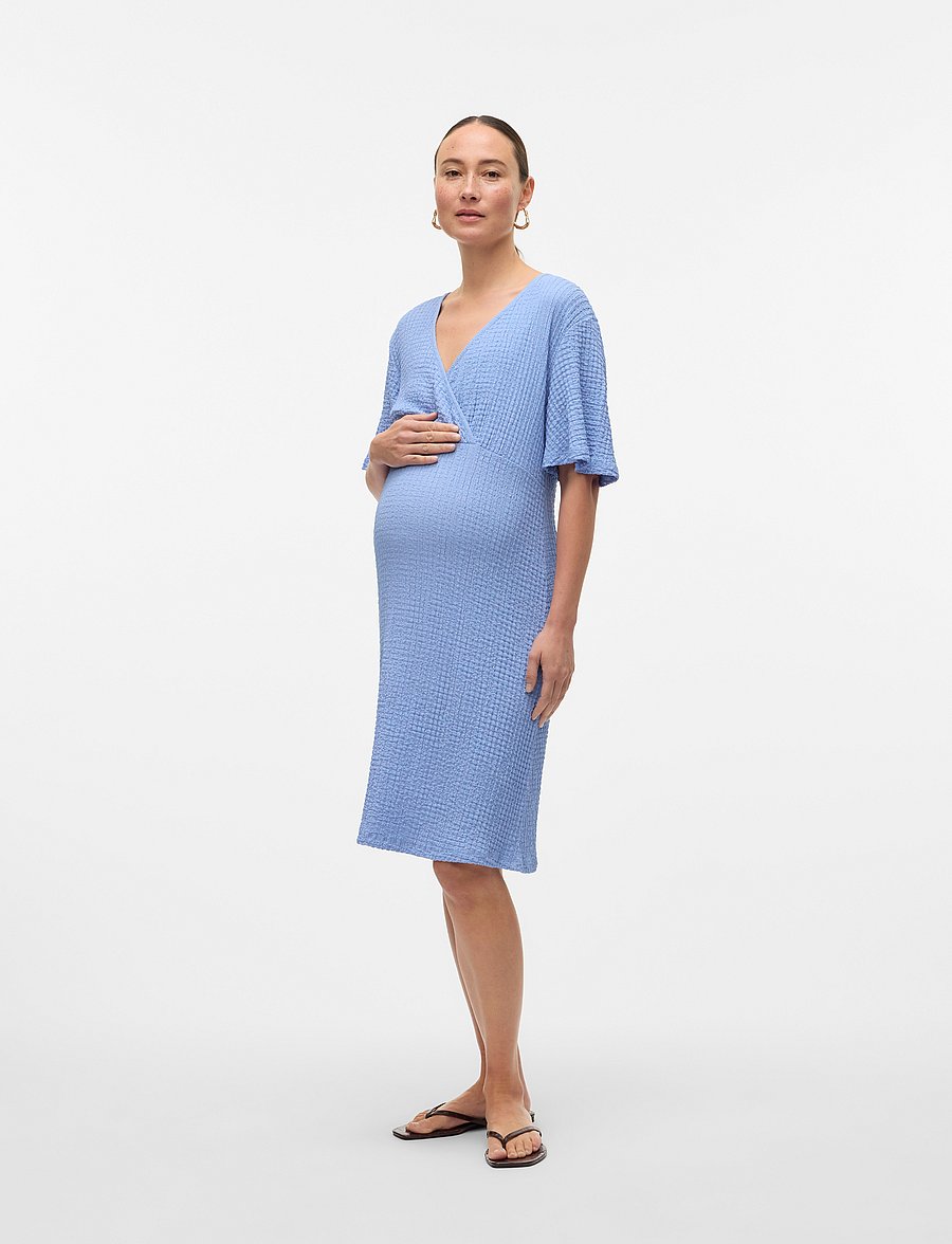 Mamalicious - MLNOVA TESS 24 JRS ABK DRESS 2F - midiklänningar - bel air blue - 4