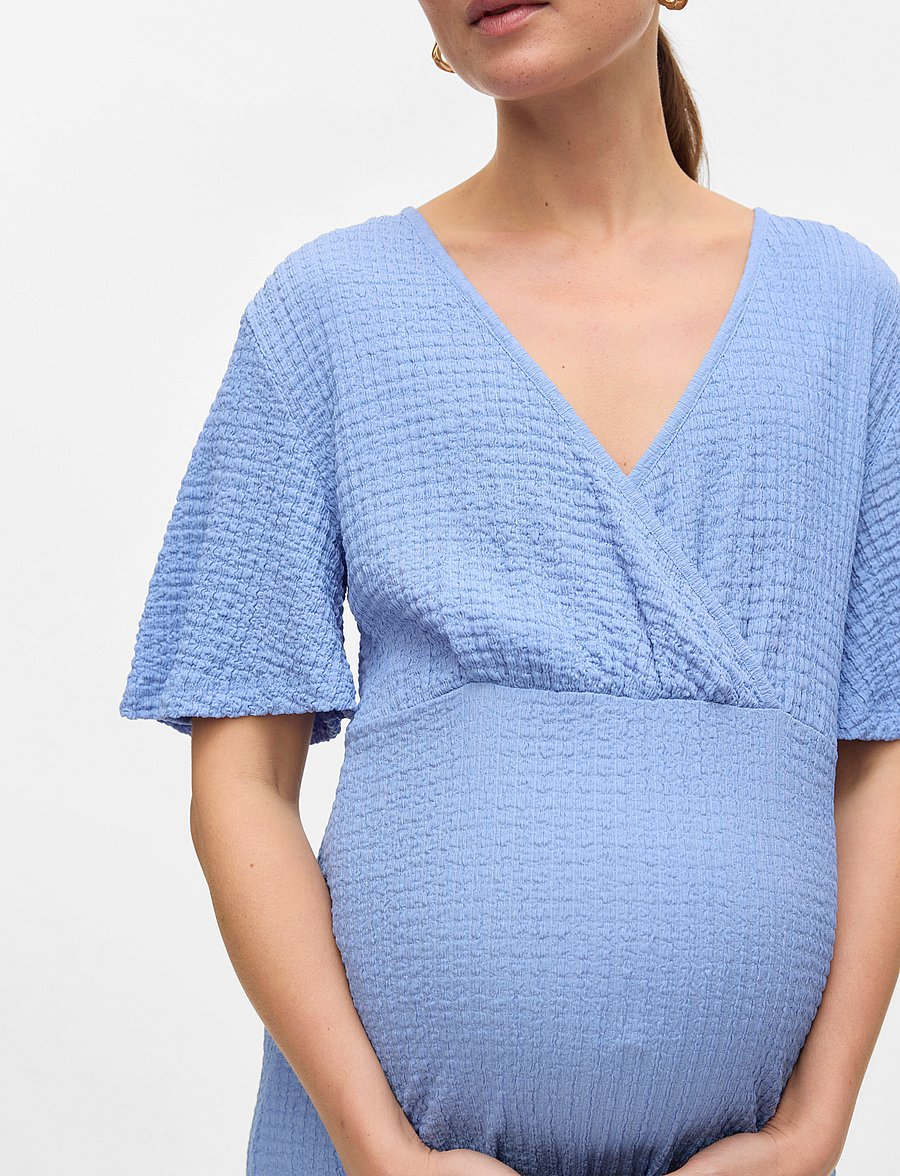 Mamalicious - MLNOVA TESS 24 JRS ABK DRESS 2F - midiklänningar - bel air blue - 5