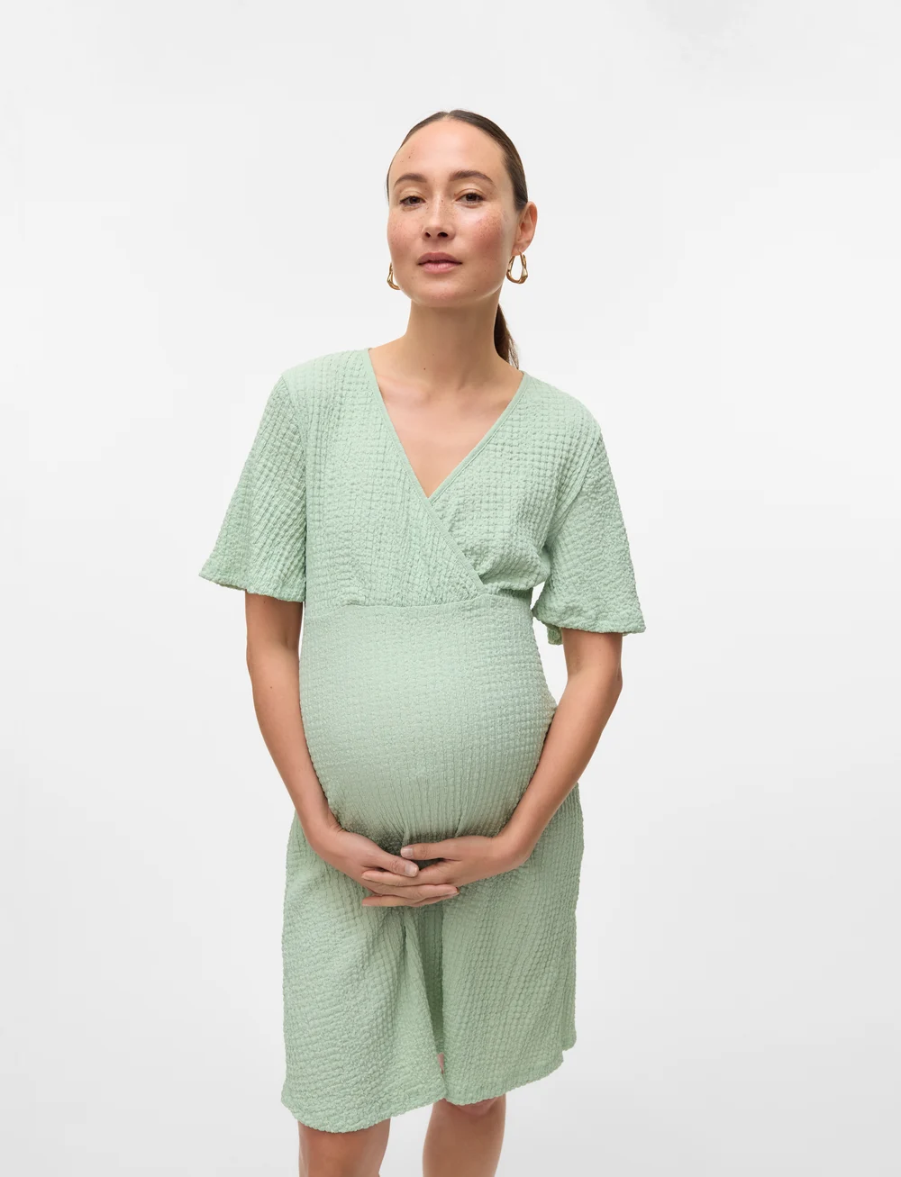 Mamalicious - MLNOVA TESS 24 JRS ABK DRESS 2F - midikleider - cameo green - 0