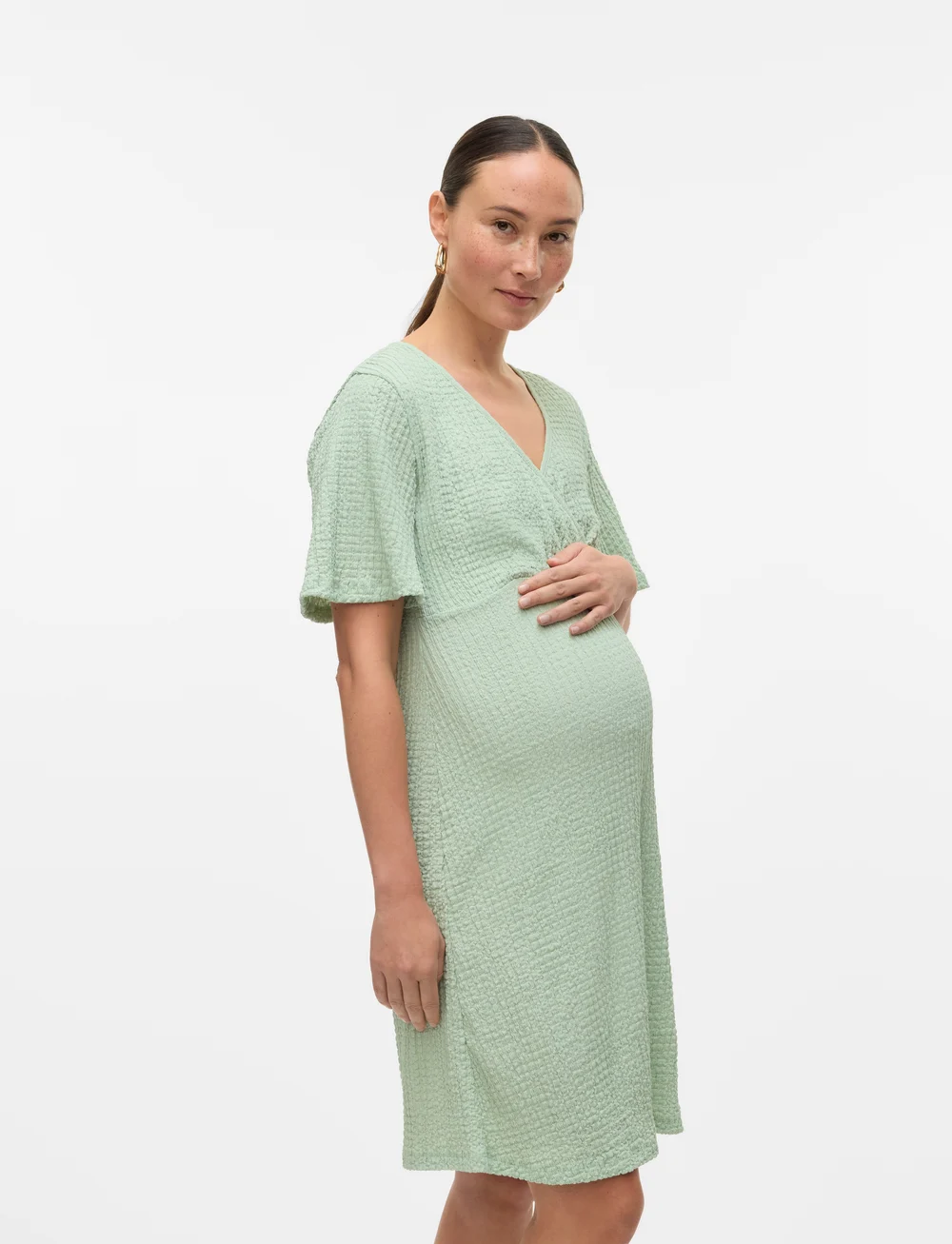 Mamalicious - MLNOVA TESS 24 JRS ABK DRESS 2F - midikleider - cameo green - 5